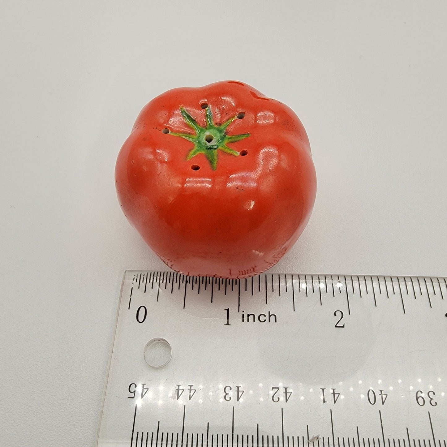 Vintage Tomato Condiment Jar & Salt Shaker