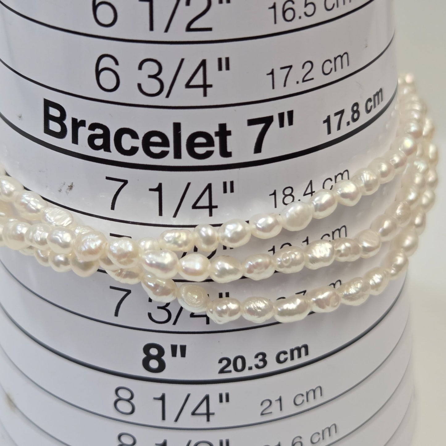 Triple-Strand Freshwater Pearl Bracelet Size 7.5