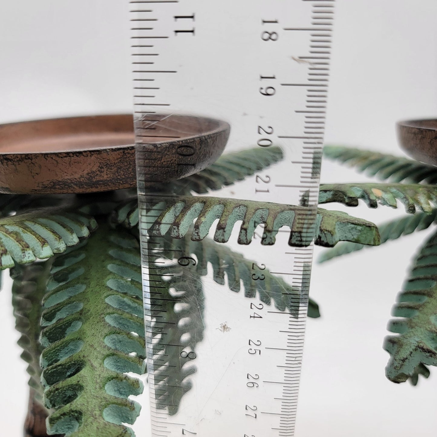 Palm Tree Metal Candle Holders Set of Two