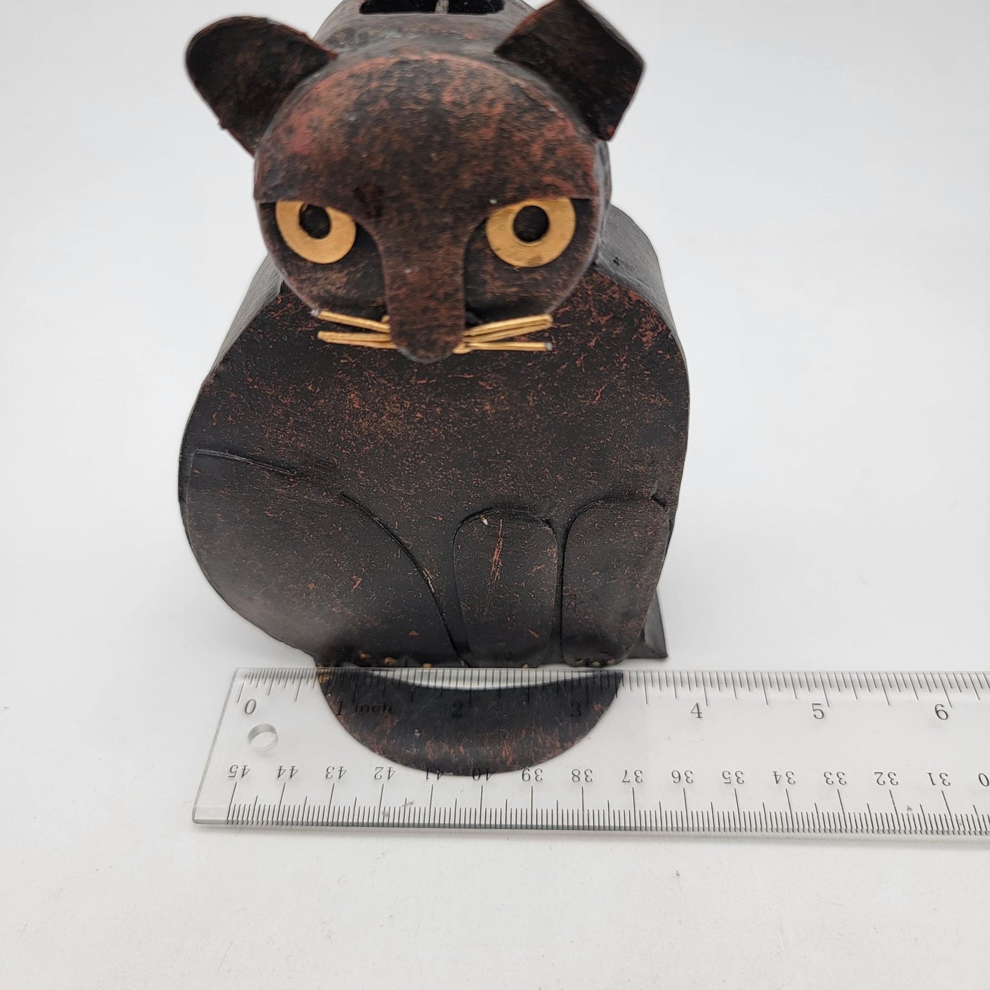 Black Metal Cat Luminary Candle Holder