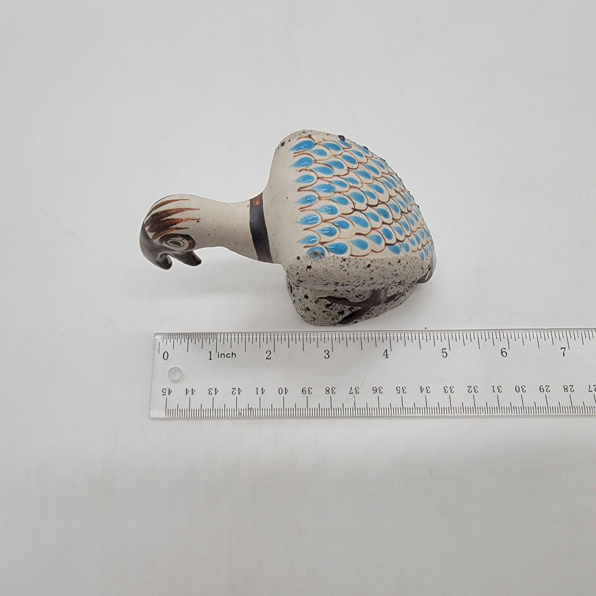 Vintage Mexican Pottery Vulture Bird Figurine