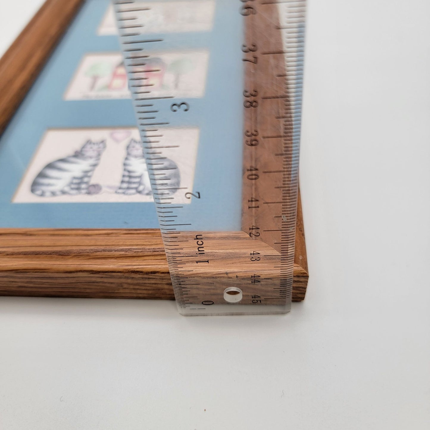 Vintage Framed 3-Prints Folk Art Cats Americana Wall Art