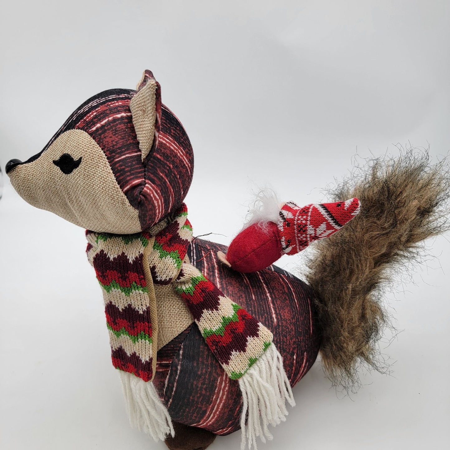 Fox Doorstop With Festive Scarf