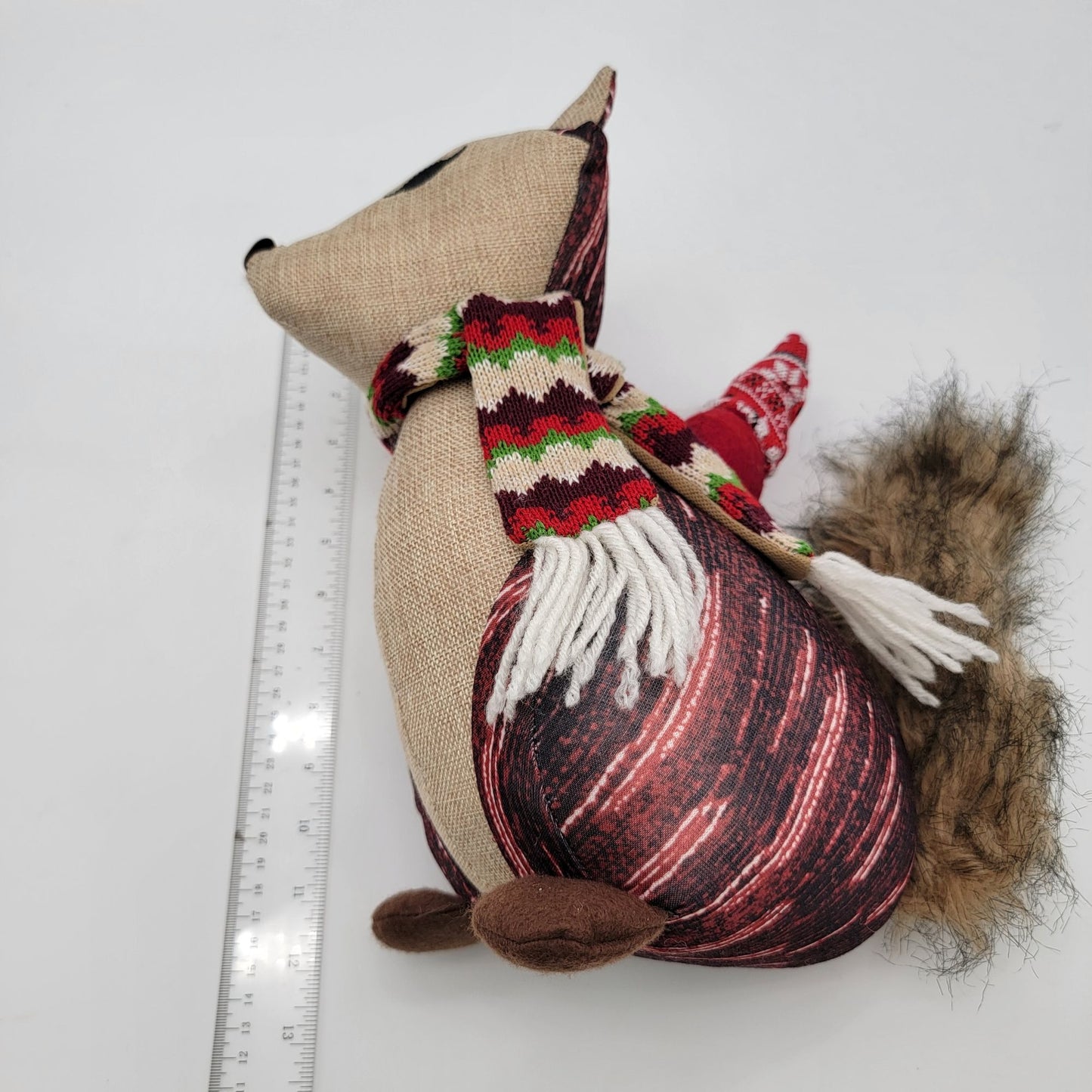 Fox Doorstop With Festive Scarf