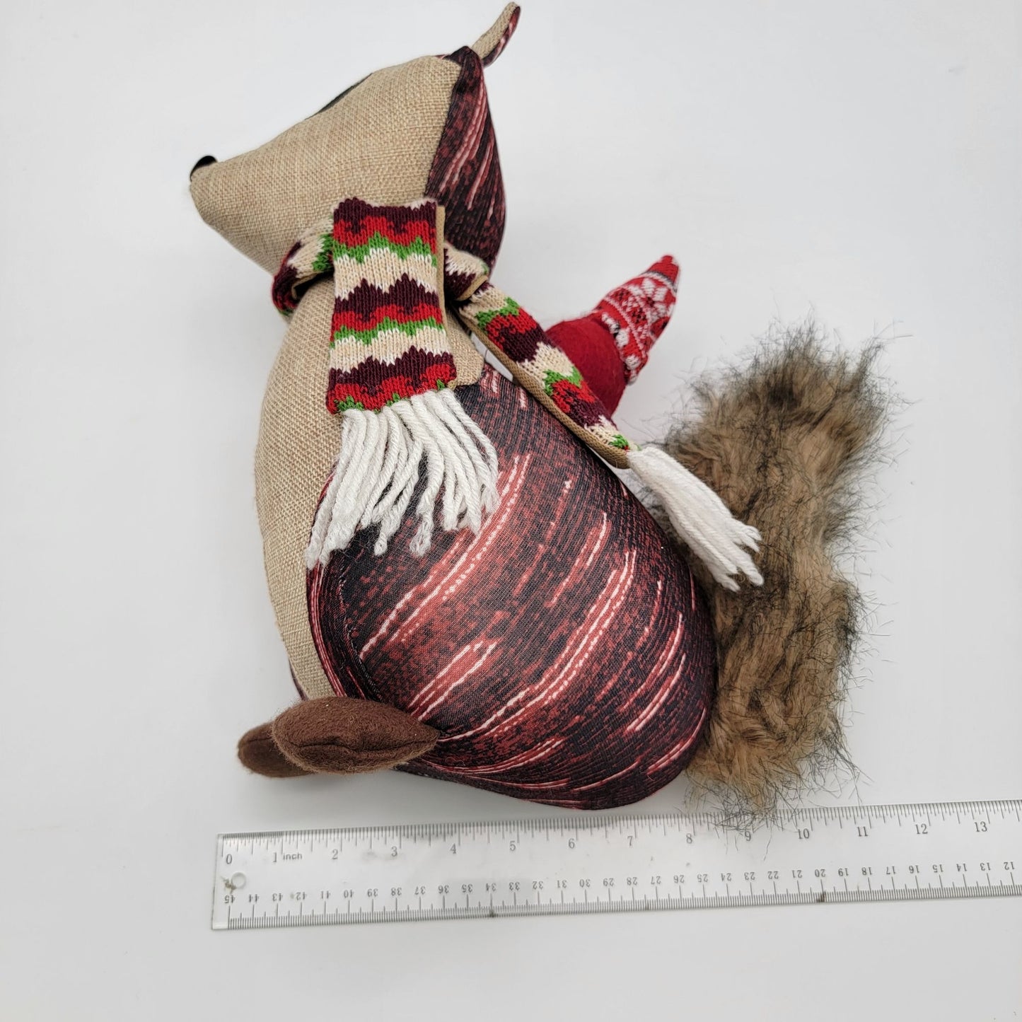 Fox Doorstop With Festive Scarf