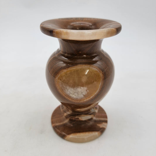 Small Brown Onyx Decorative Vase