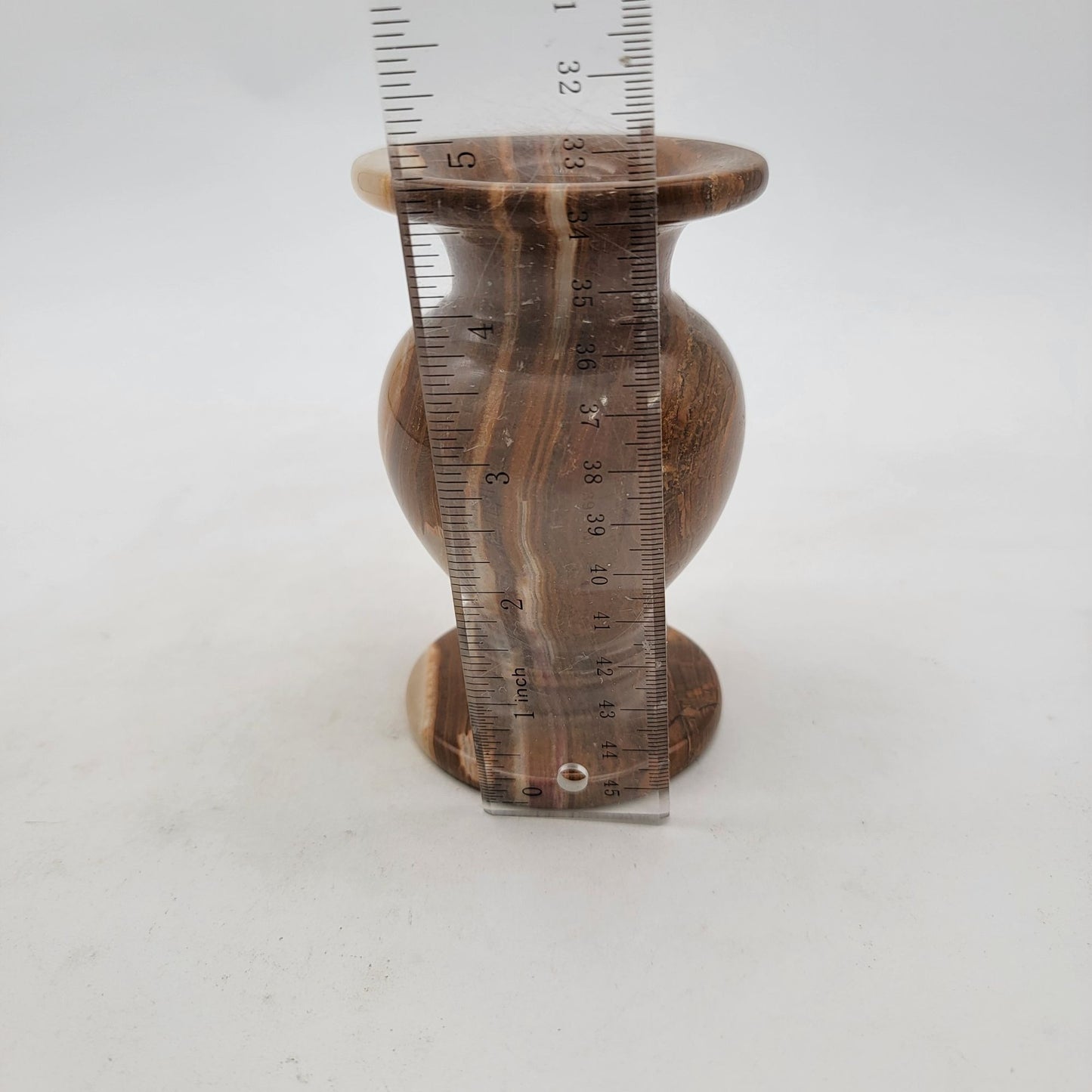 Small Brown Onyx Decorative Vase