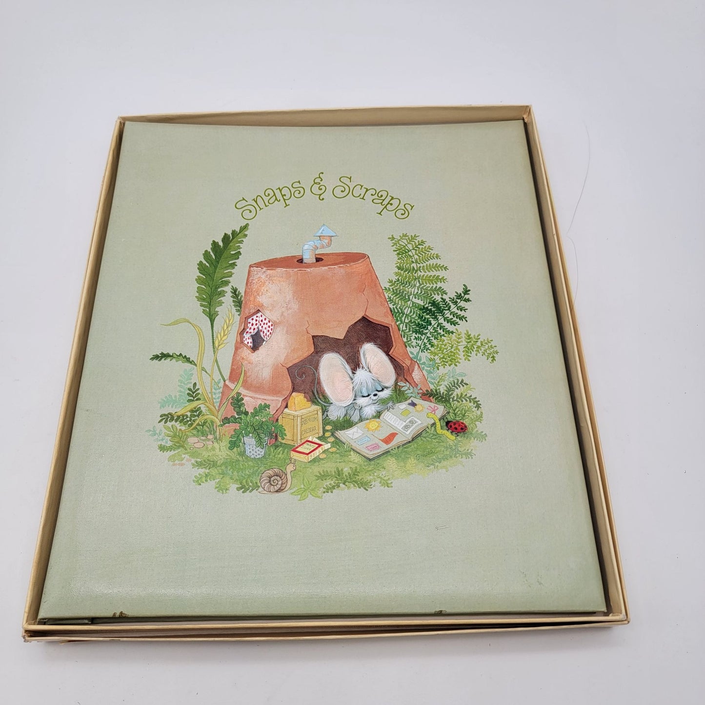 Vintage 1976 Hallmark Snaps & Scraps Scrapbook Photo Album By Cheddar & Co.