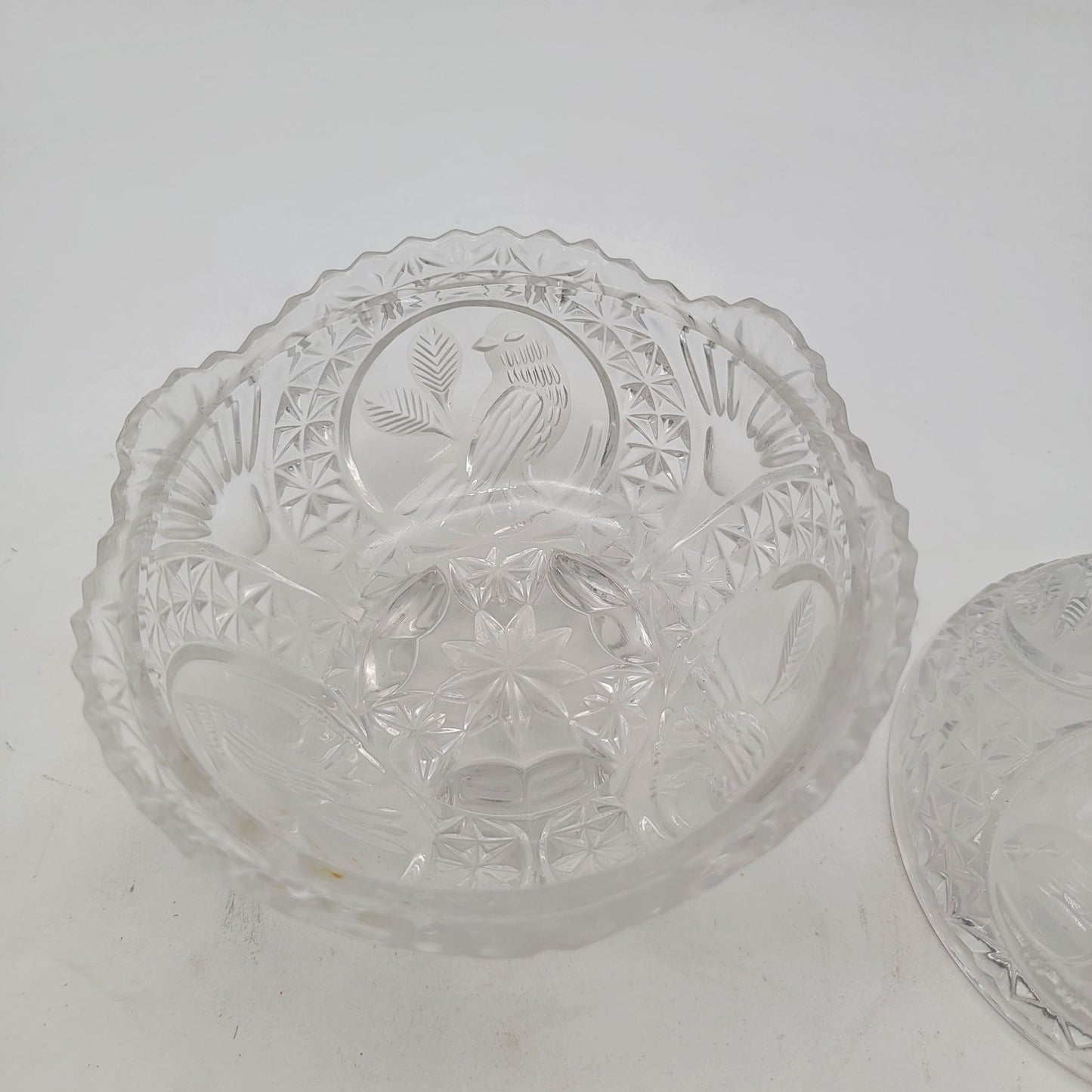 Hofbauer Byrdes Crystal Candy Dish With Lid