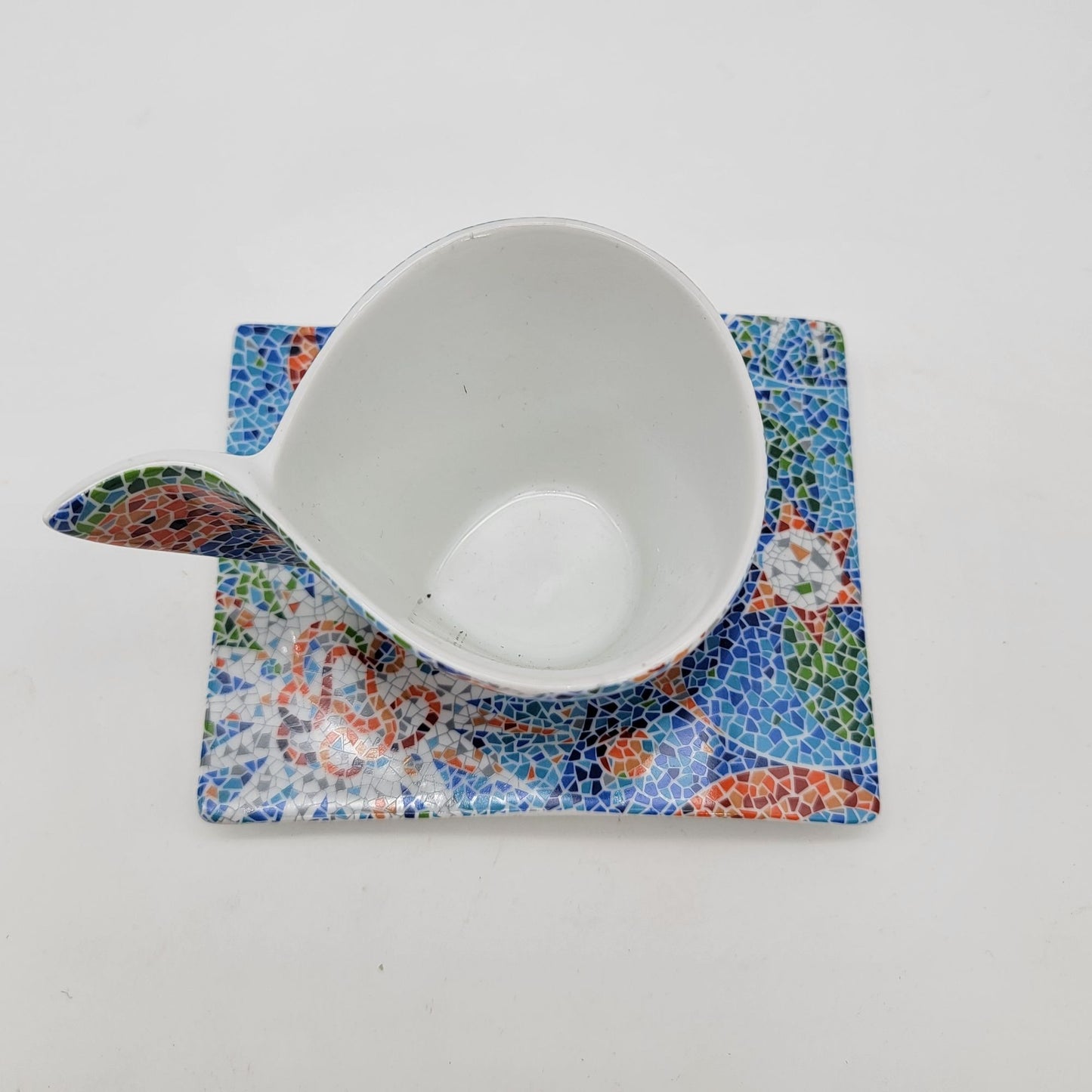 Mosaic Trencadis Barcelona Gaudi Cup & Saucer Set