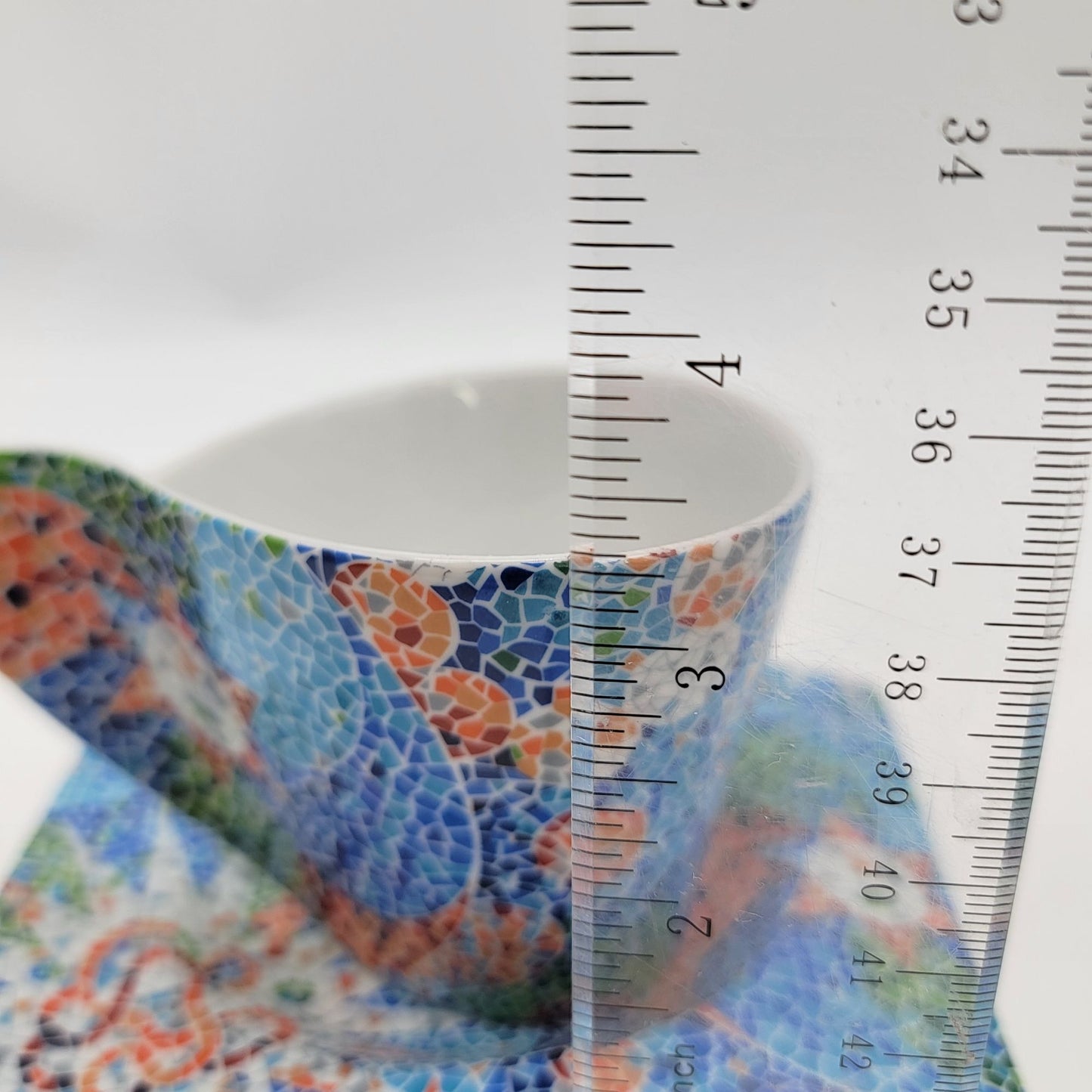 Mosaic Trencadis Barcelona Gaudi Cup & Saucer Set