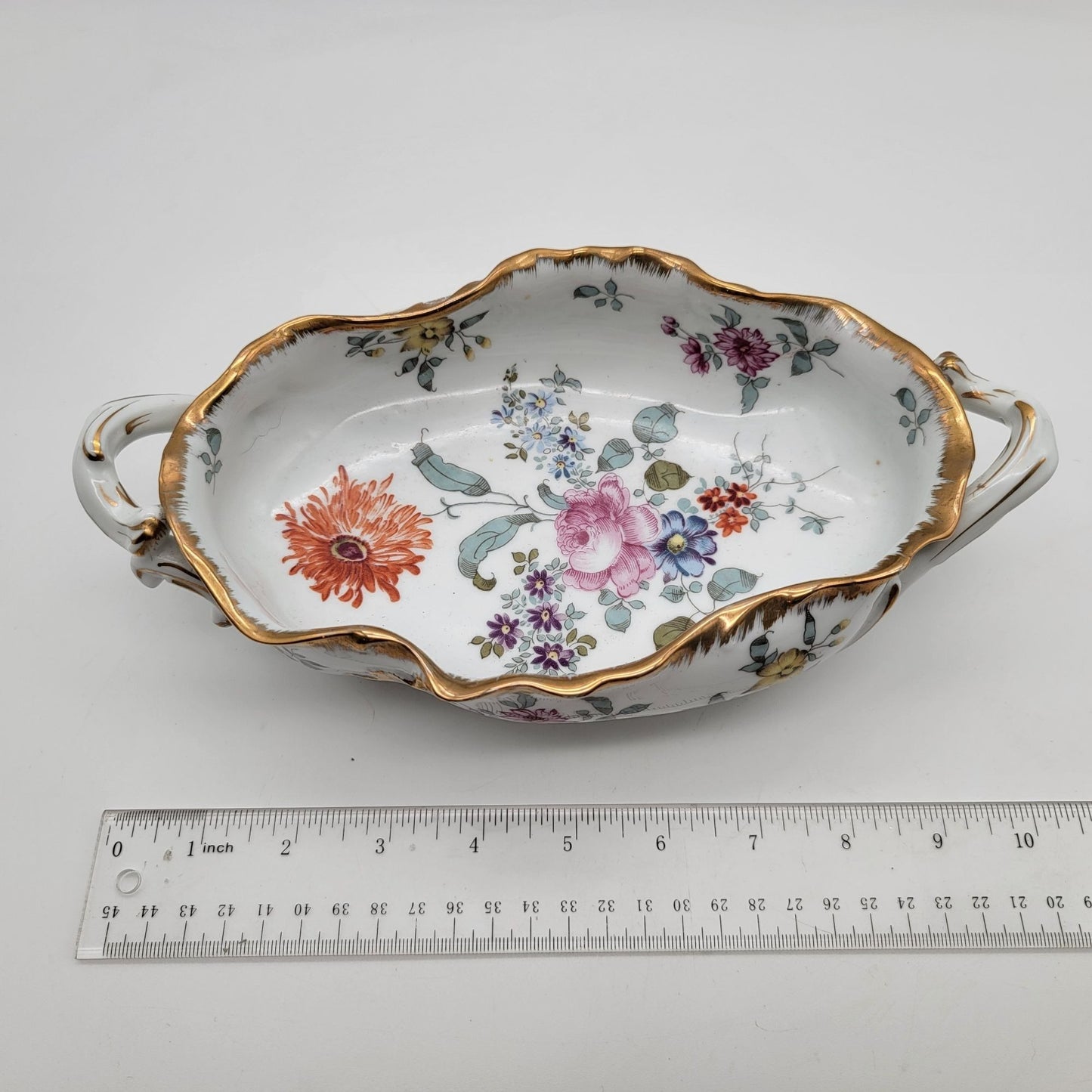 Charles Sadek Porcelain Oval Footed Bowl M-609