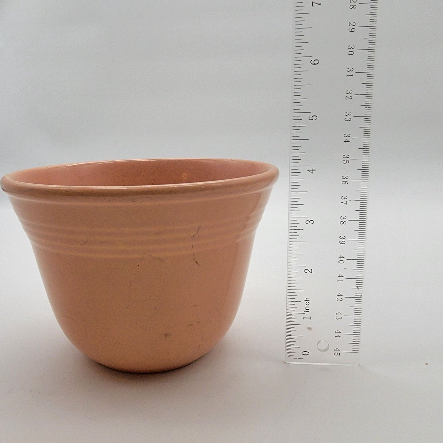Vintage Metlox Pottery Mission Bell Planter Peach Glaze