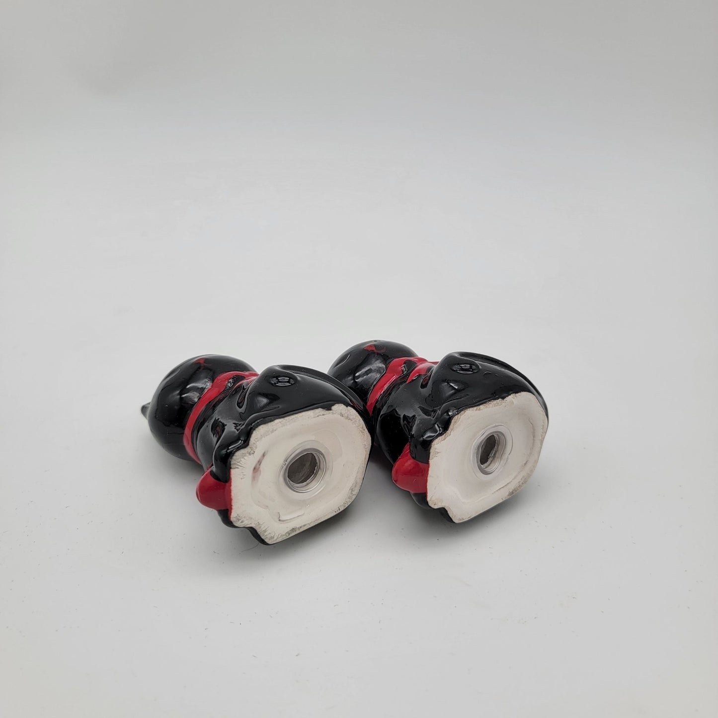 Black Cat Salt & Pepper Shakers With Red Bows