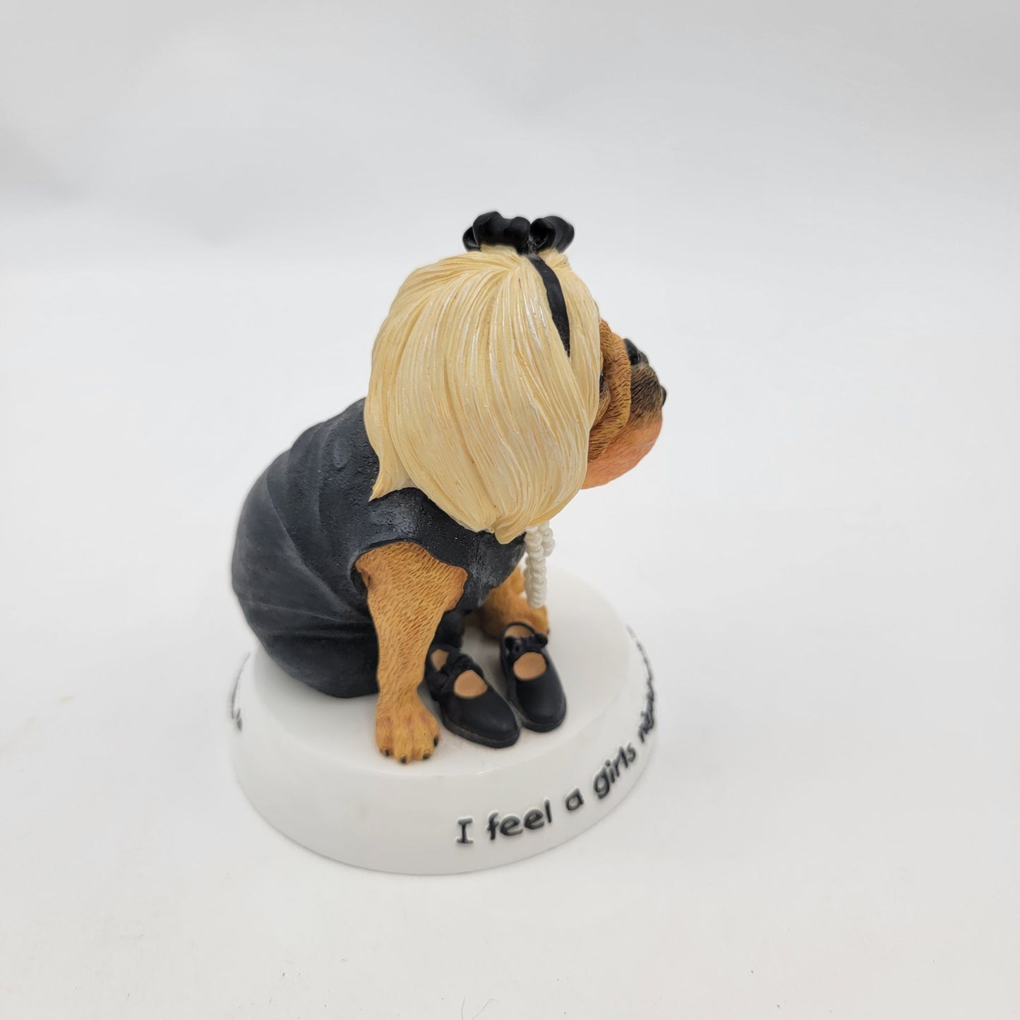 Zelda Wisdom Bulldog Figurine "Girls Night Out" Dog With Pearls & Dress