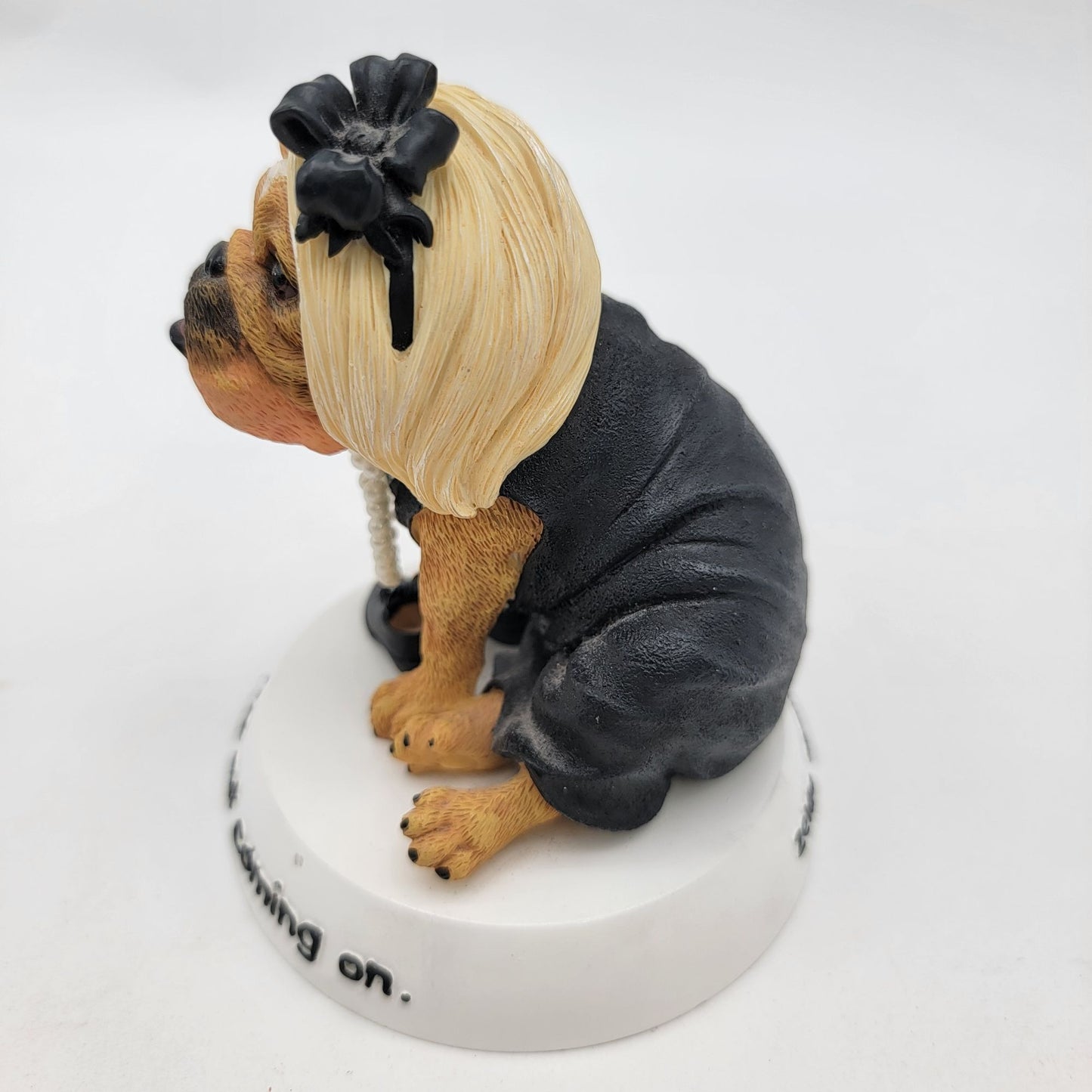 Zelda Wisdom Bulldog Figurine "Girls Night Out" Dog With Pearls & Dress