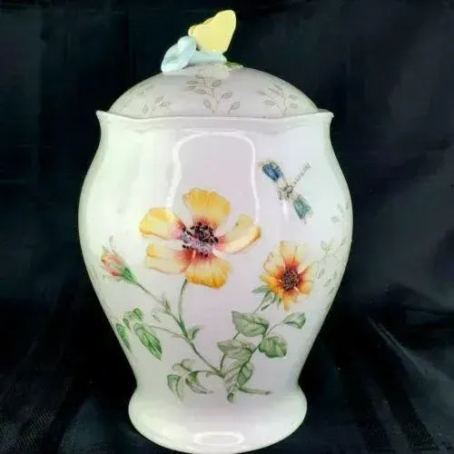 2000s Medium Lenox Butterfly Meadows Canister Cookie Jar