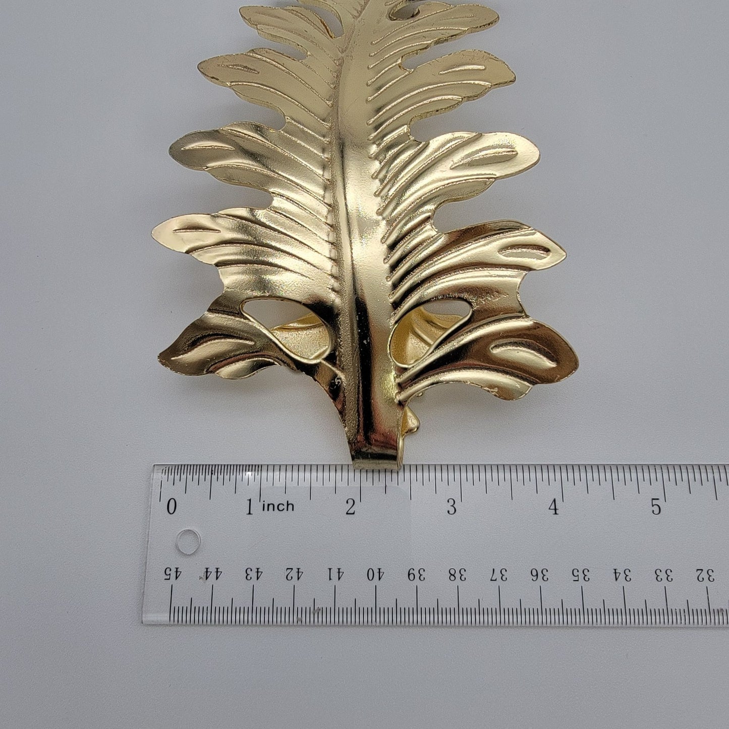 Vintage Brass Leaf Curtain Tie Backs Set Of 2