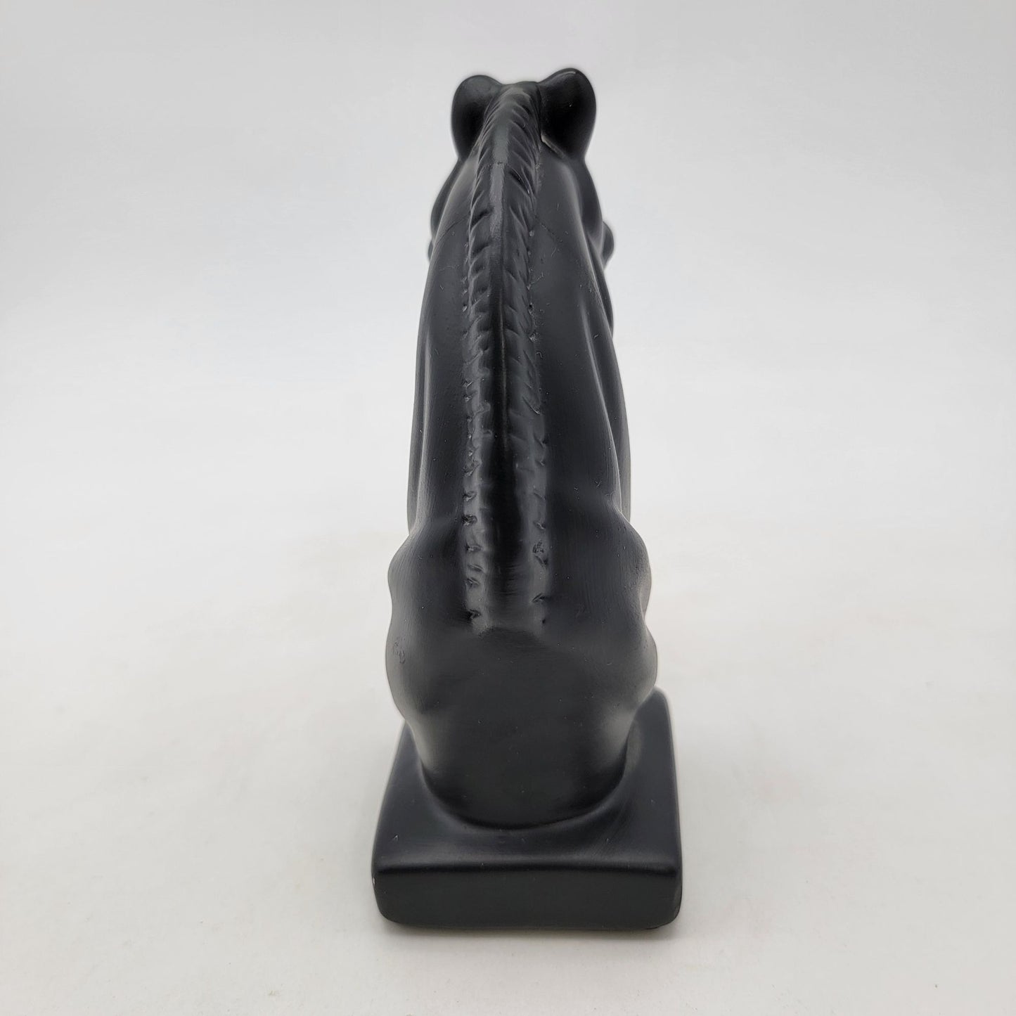 Black Ceramic Horse Head Statue Knight Chess Piece