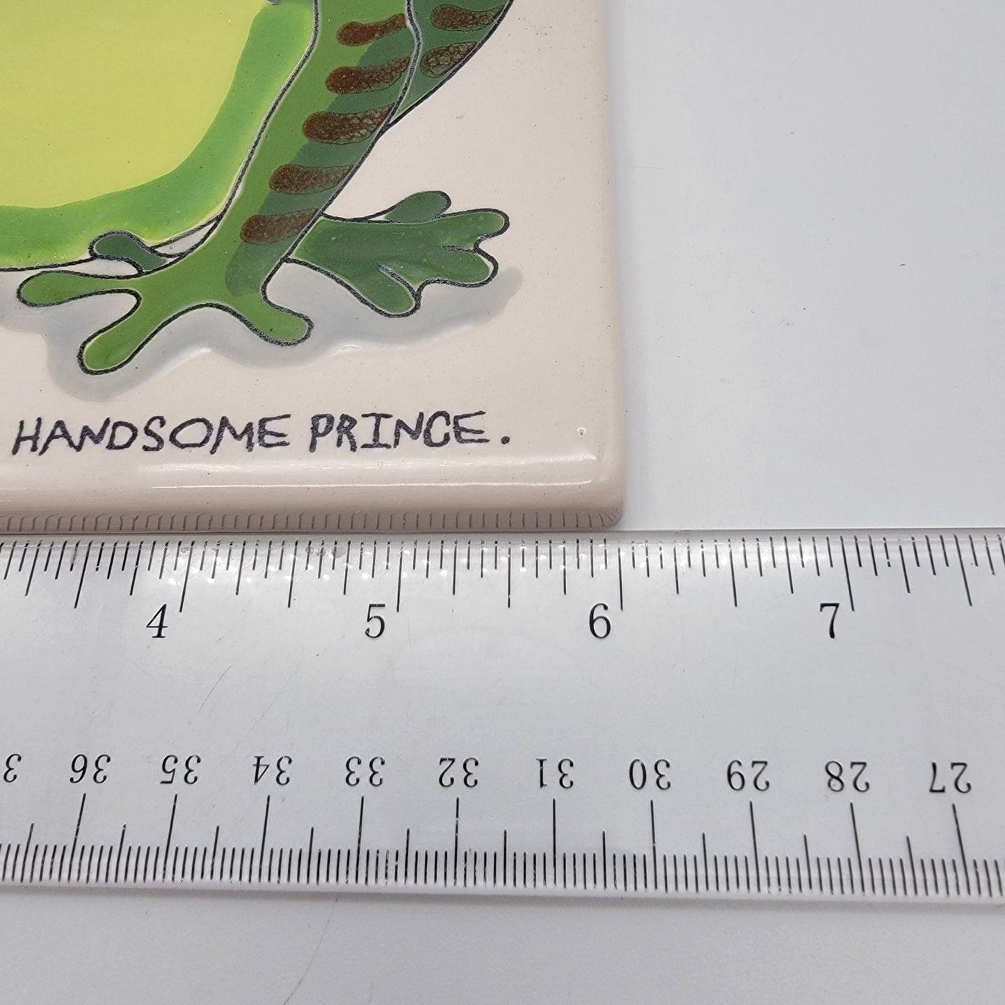 1997 Smile Tiles Hand Painted Frog Tile Trivet