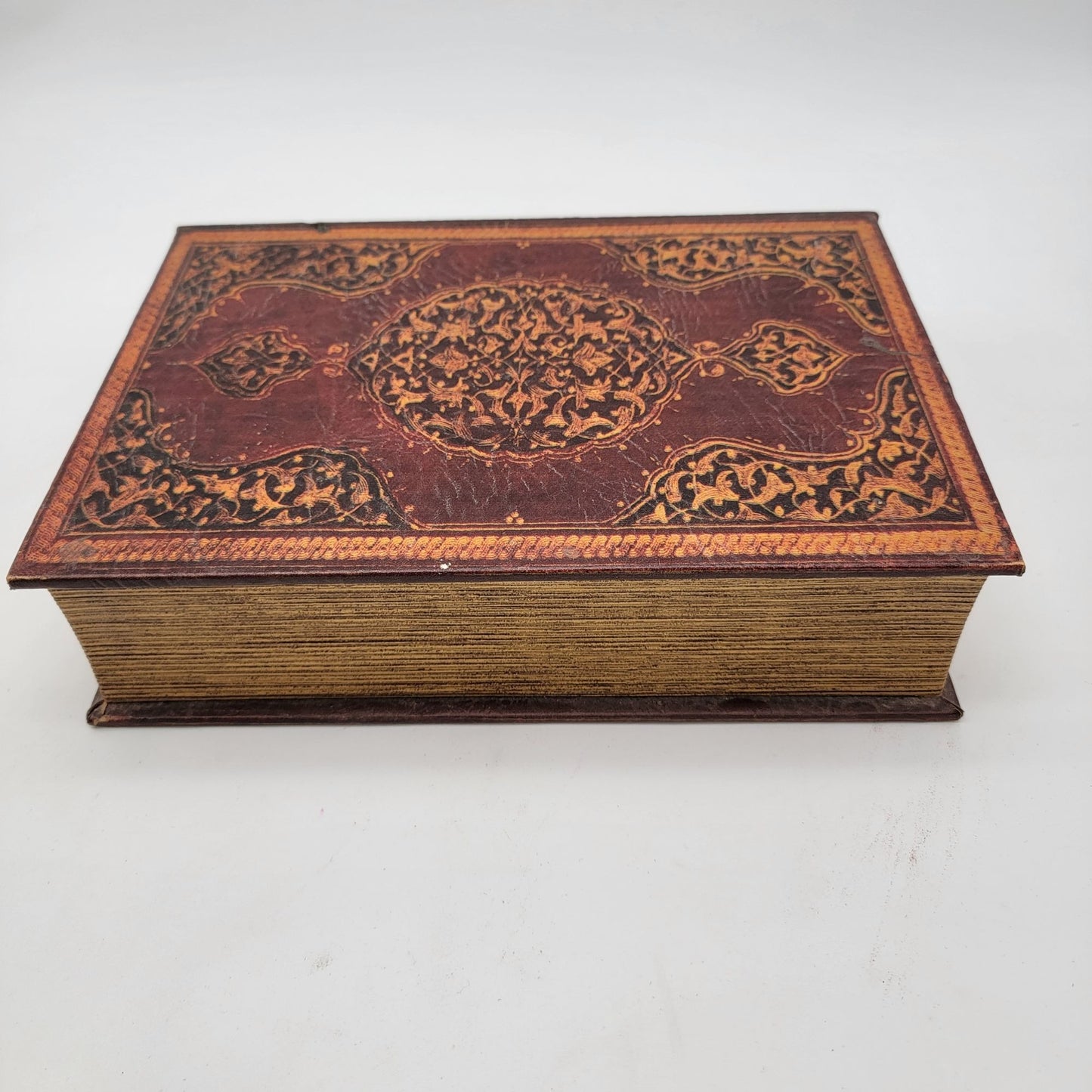 Pier 1 Imports 2009 Decorative Faux Leather Book Box Secret Storage For Home & Office