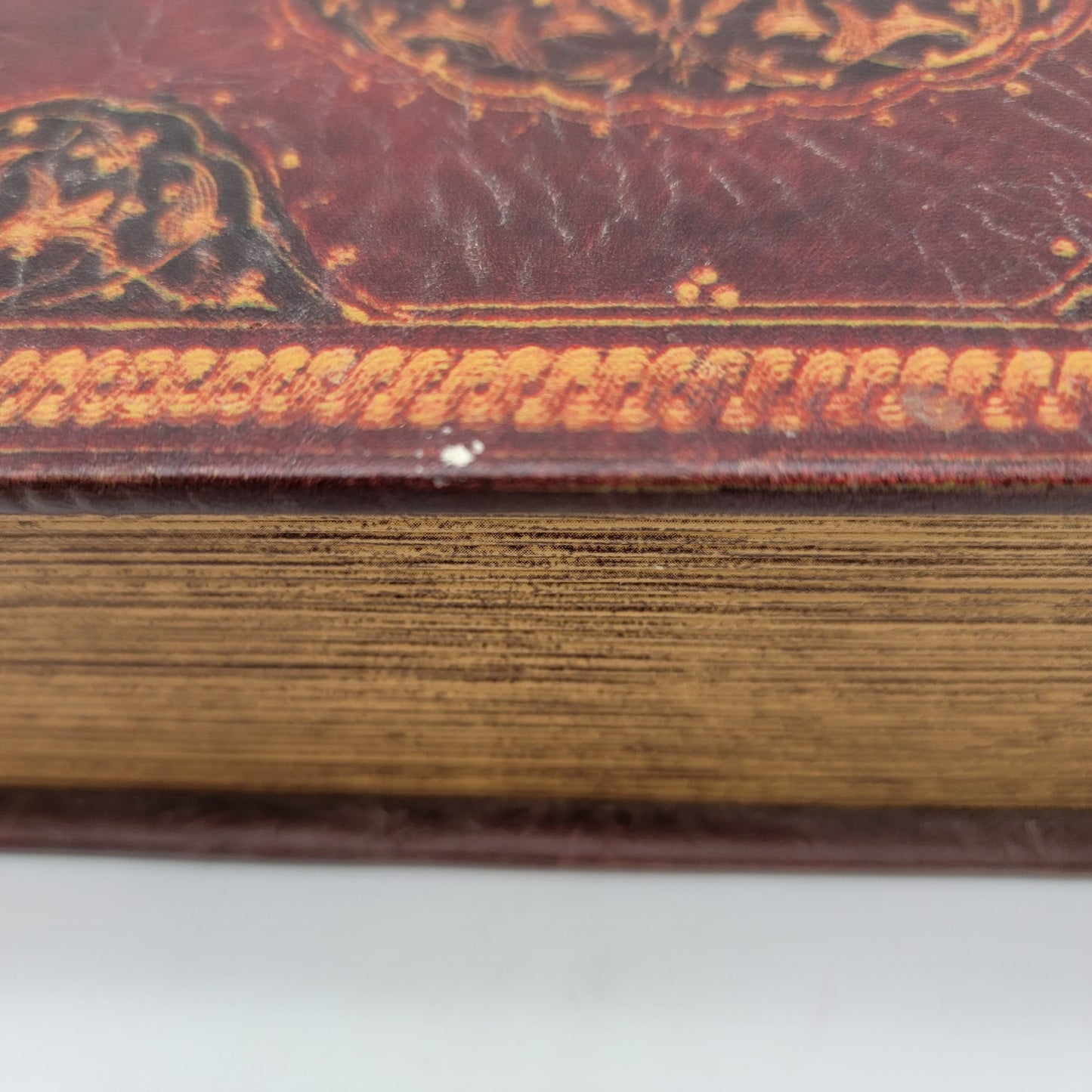 Pier 1 Imports 2009 Decorative Faux Leather Book Box Secret Storage For Home & Office