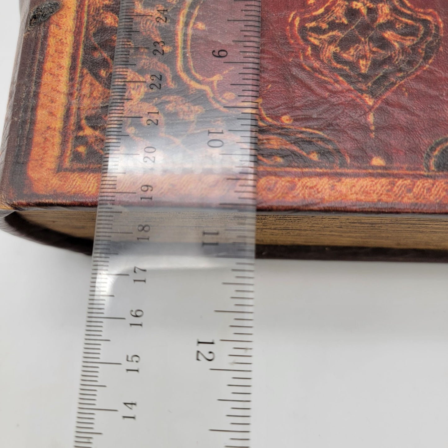 Pier 1 Imports 2009 Decorative Faux Leather Book Box Secret Storage For Home & Office