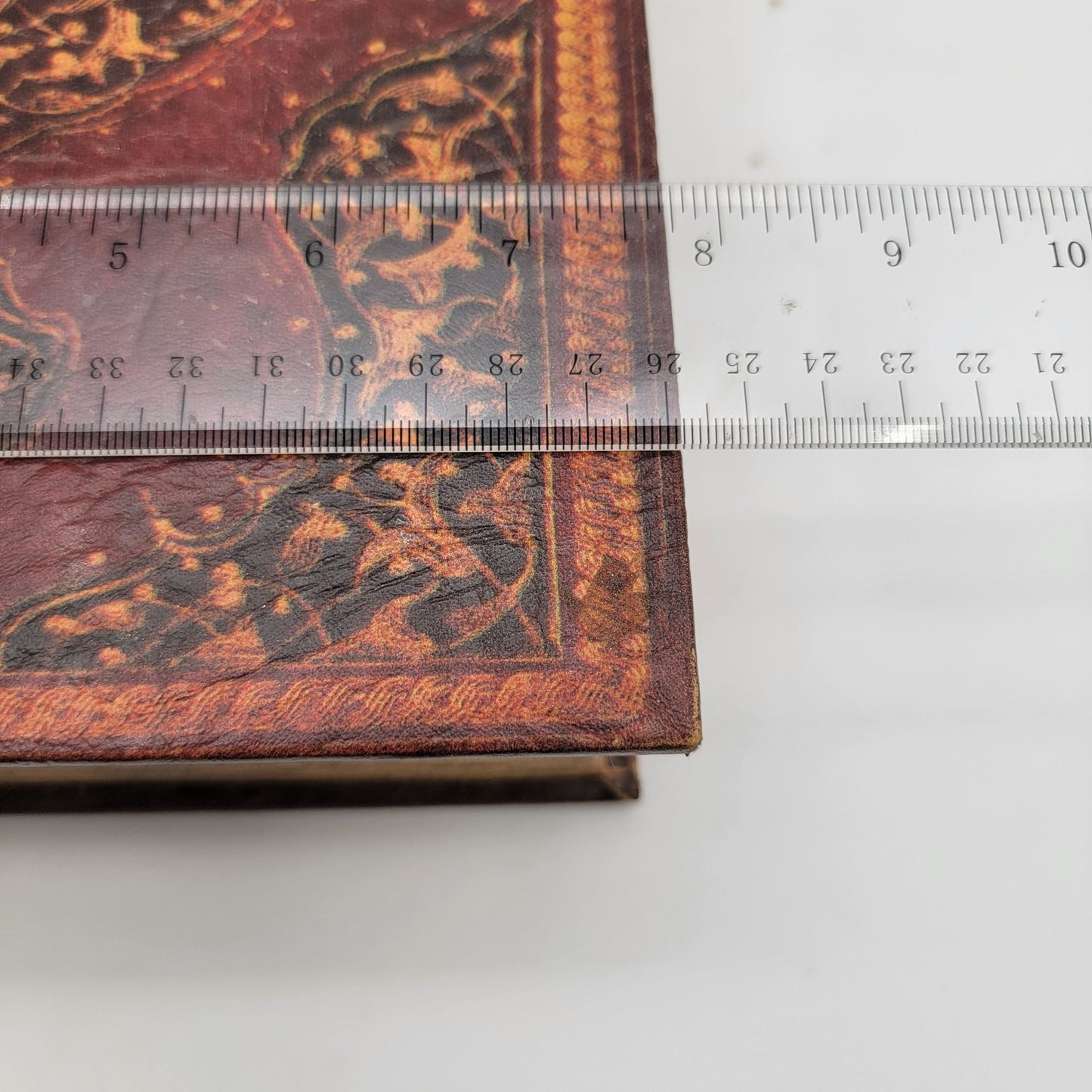 Pier 1 Imports 2009 Decorative Faux Leather Book Box Secret Storage For Home & Office