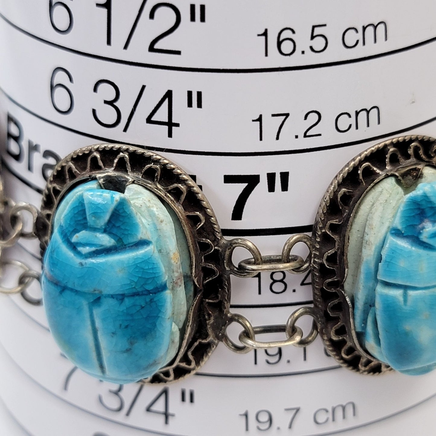 Antique 1920s Egyptian Revival Scarab Bracelet