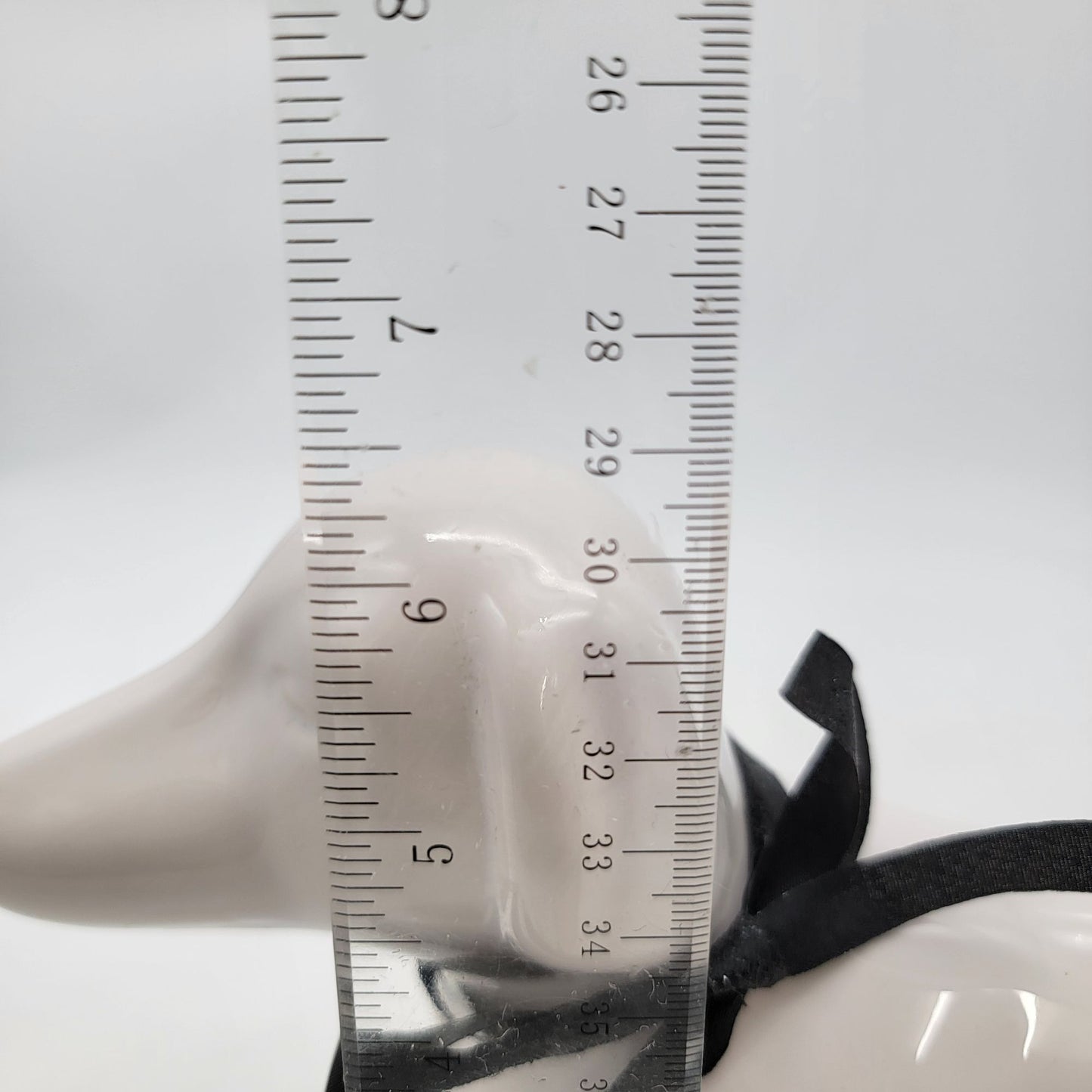 Large White Dachshund Dog Figure