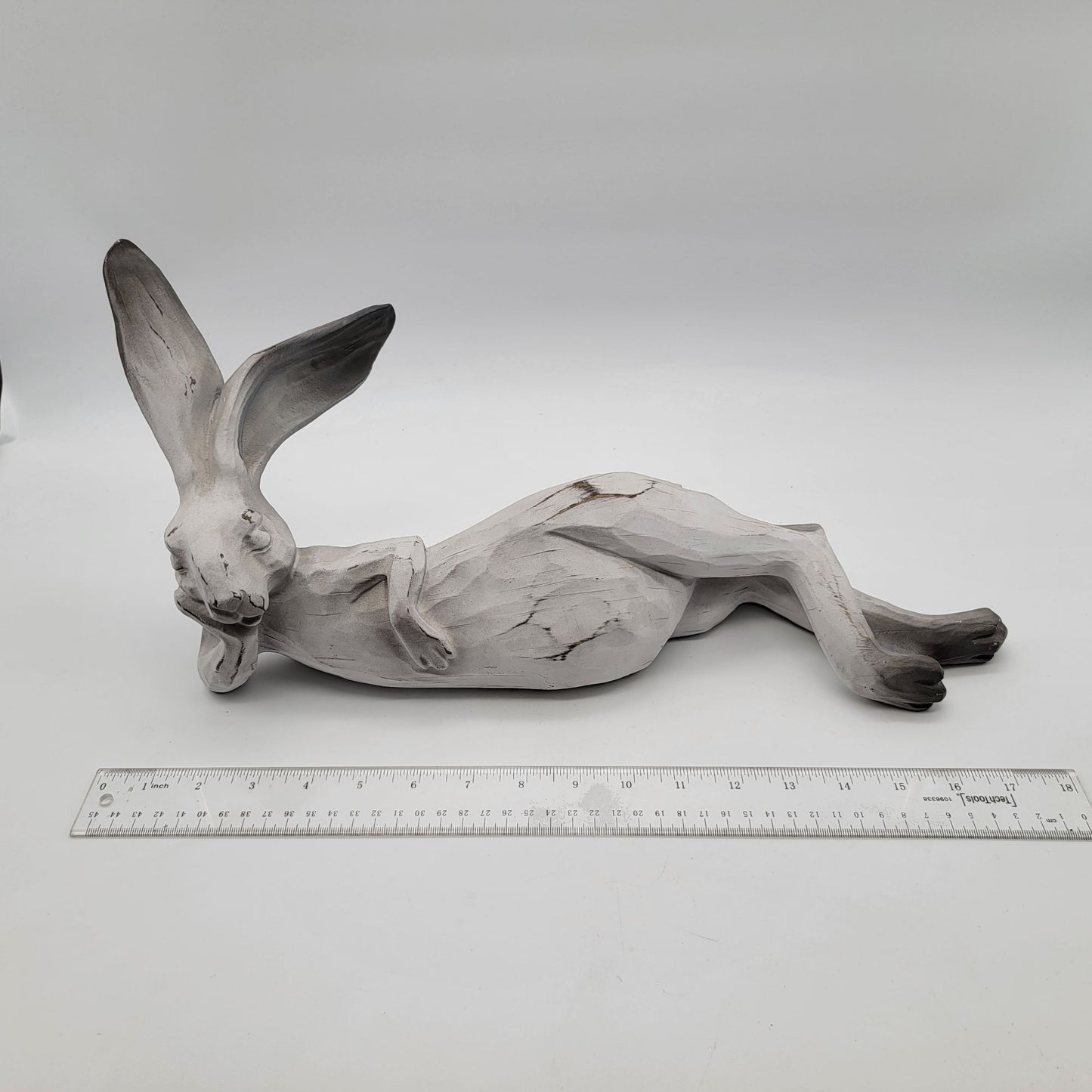 Lounging Bunny Rabbit Garden Sculpture