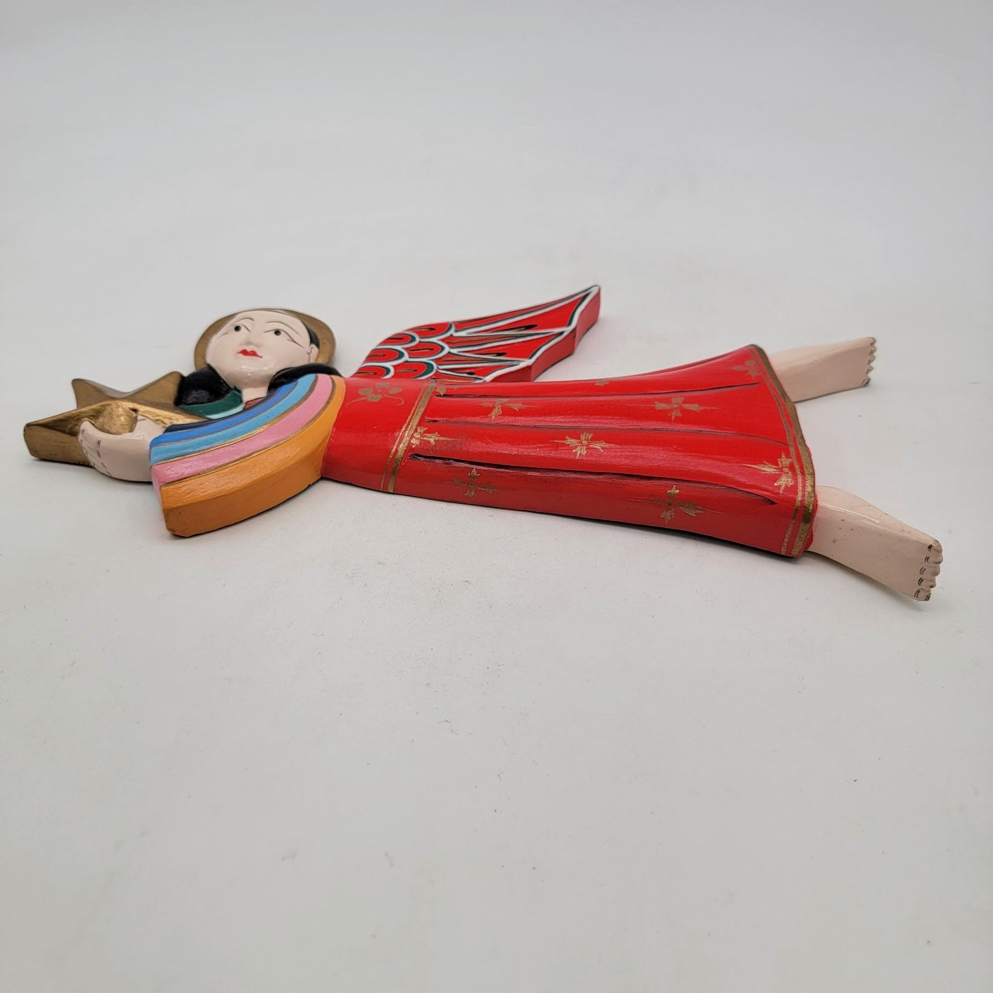 Handcrafted Indonesian Folk Art Angel Wall Hanging