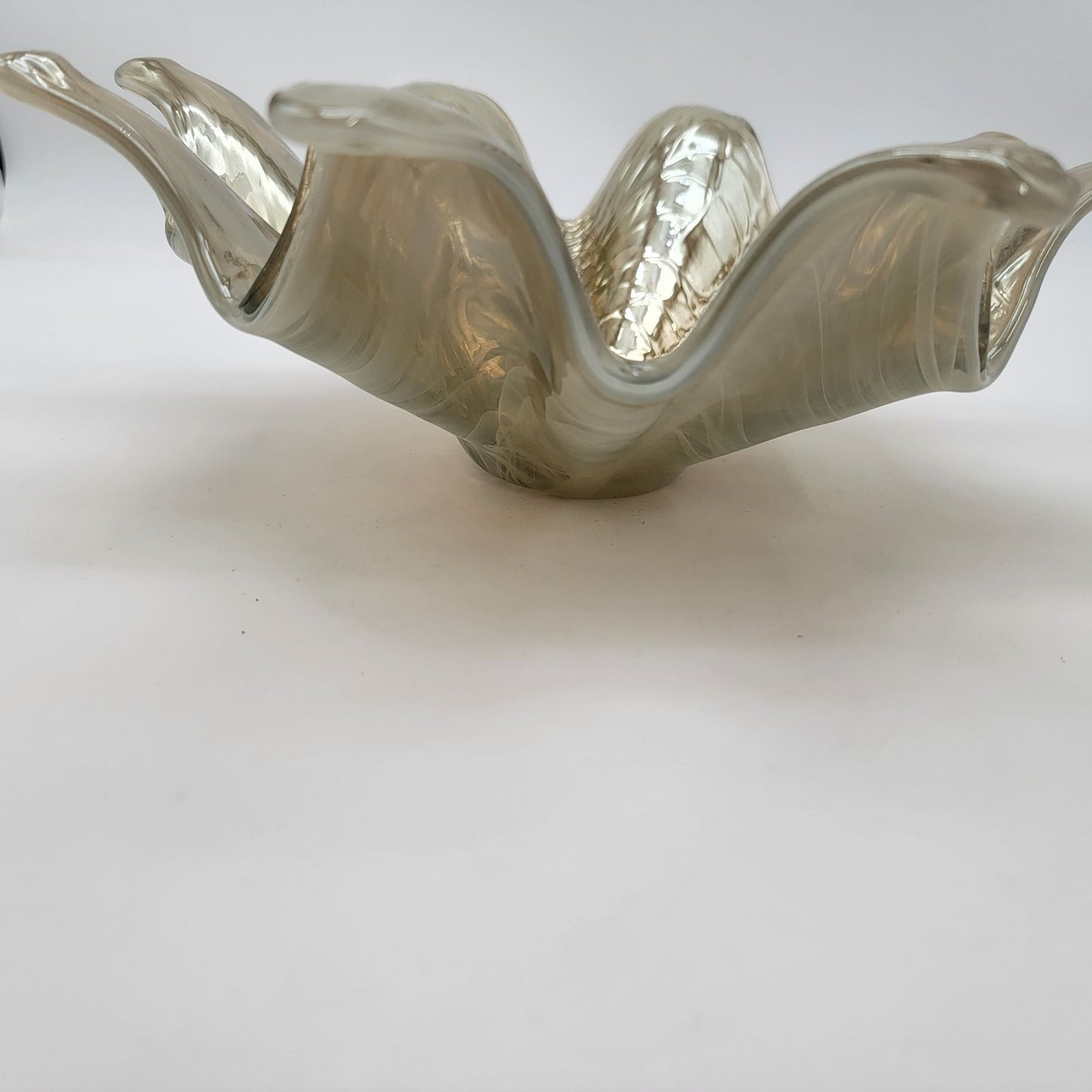 Antica Cristalleria Murano Style Starburst Glass Bowl