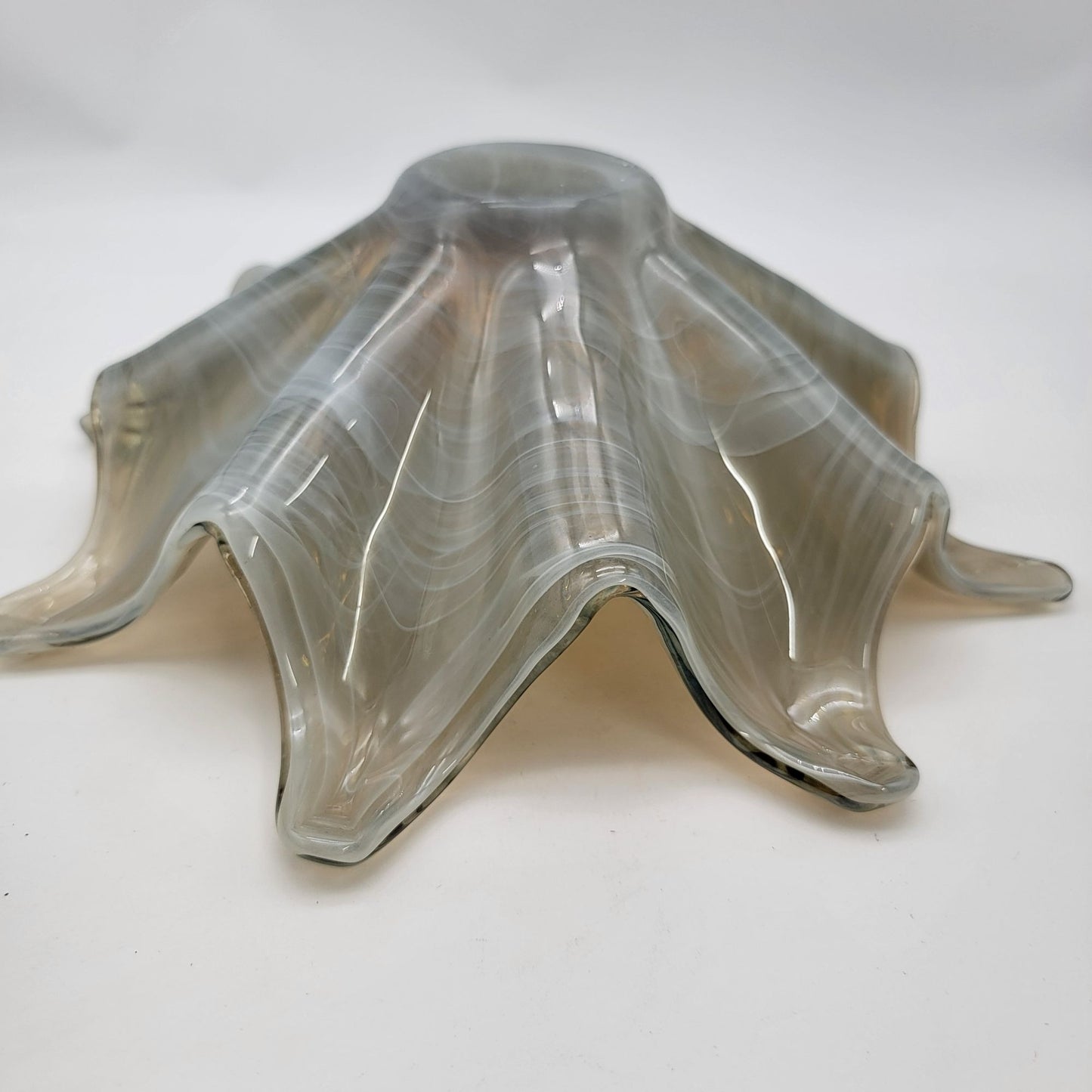 Antica Cristalleria Murano Style Starburst Glass Bowl