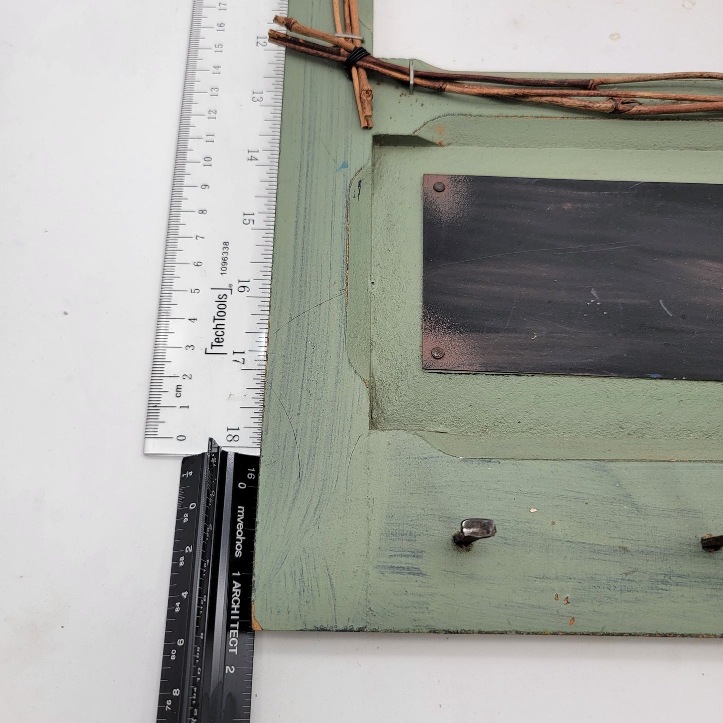 Rustic Welcome Friends Distressed Green Wooden Door Plaque Wall Decor