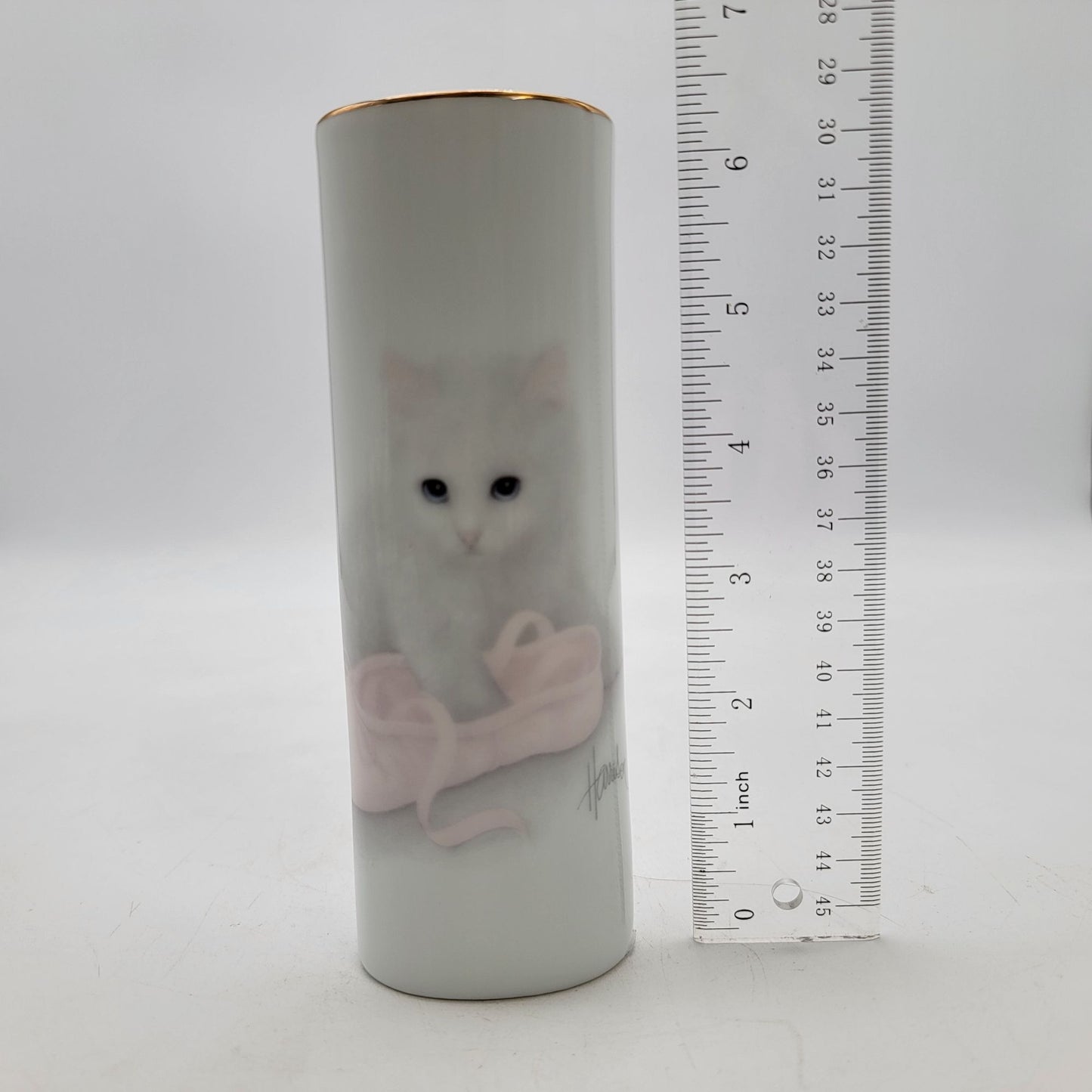 Vintage Otagiri Bob Harrison White Kitten Vase