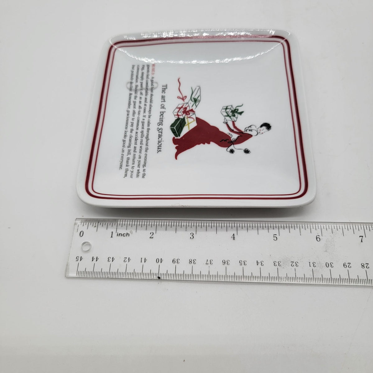 Williams Sonoma Party Etiquette Porcelain Dessert Plates Set Of 4