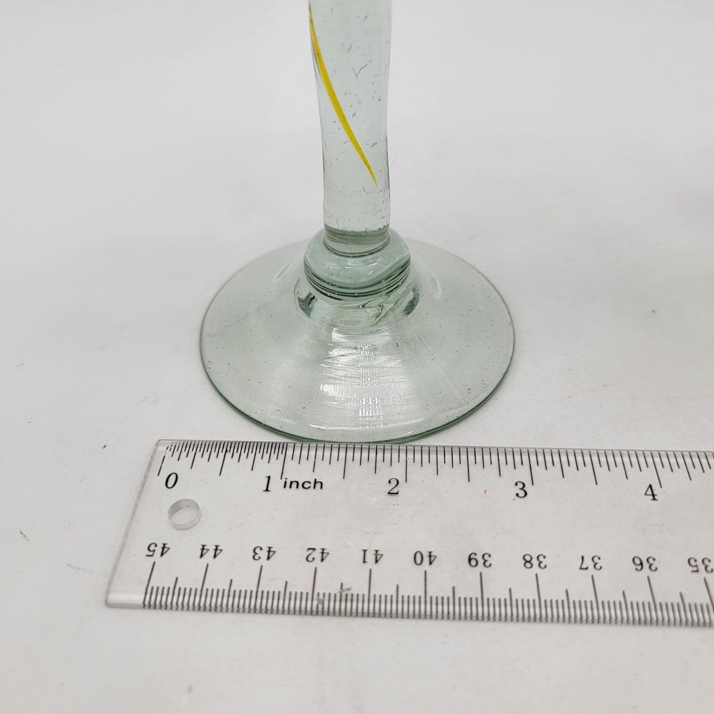 Hand Blown Mexican Confetti Art Glass Wine Glasses Set Of 2