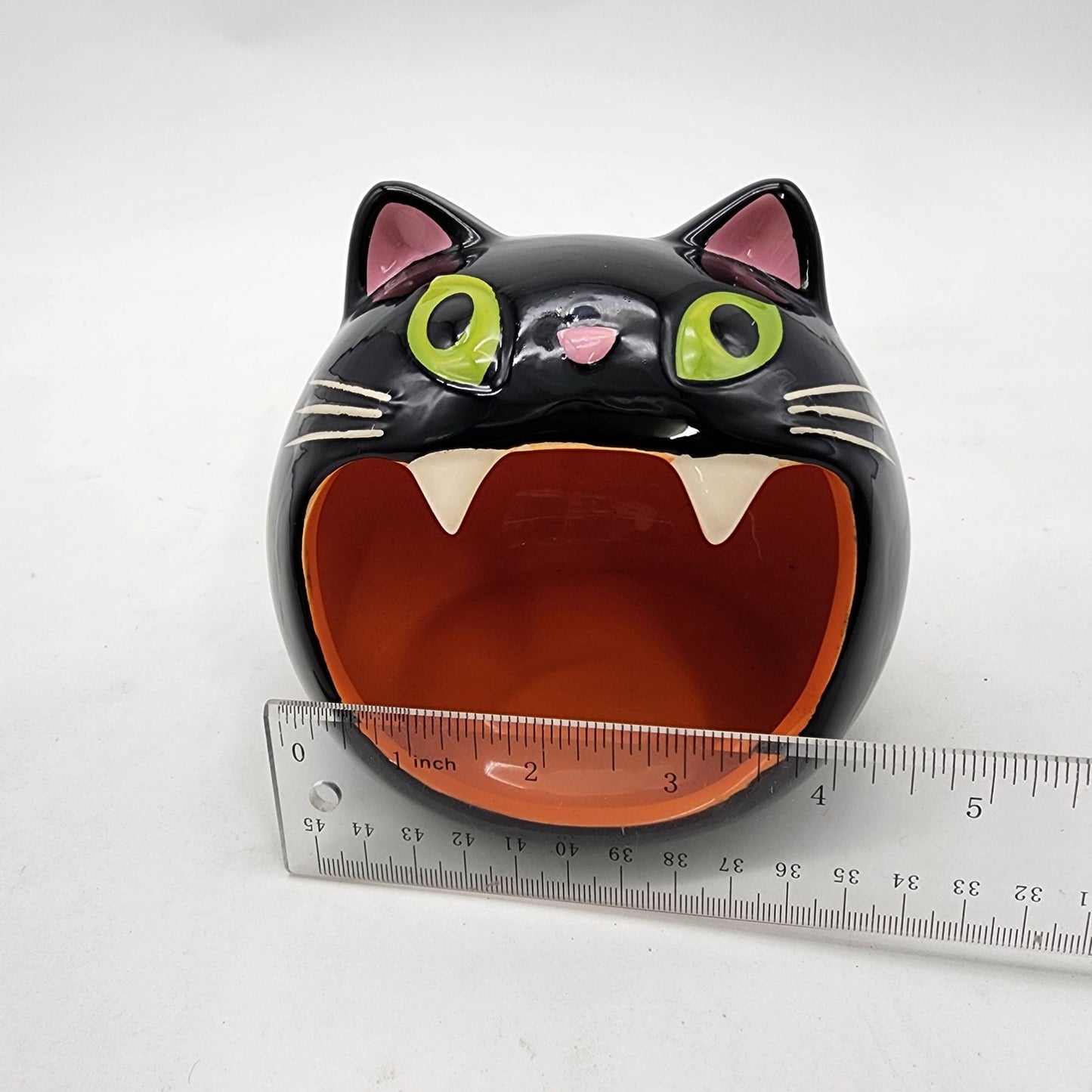 Black Cat Open Mouth Candy Dish or Sponge Holder