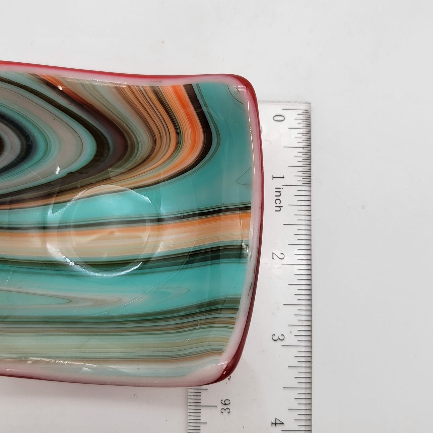 Small Swirled Art Glass Trinket Dish