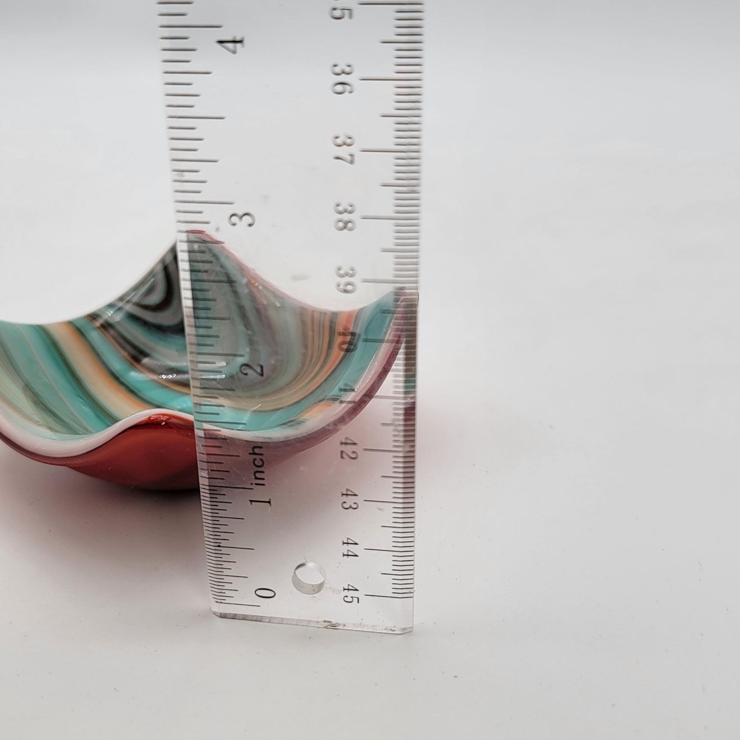 Small Swirled Art Glass Trinket Dish