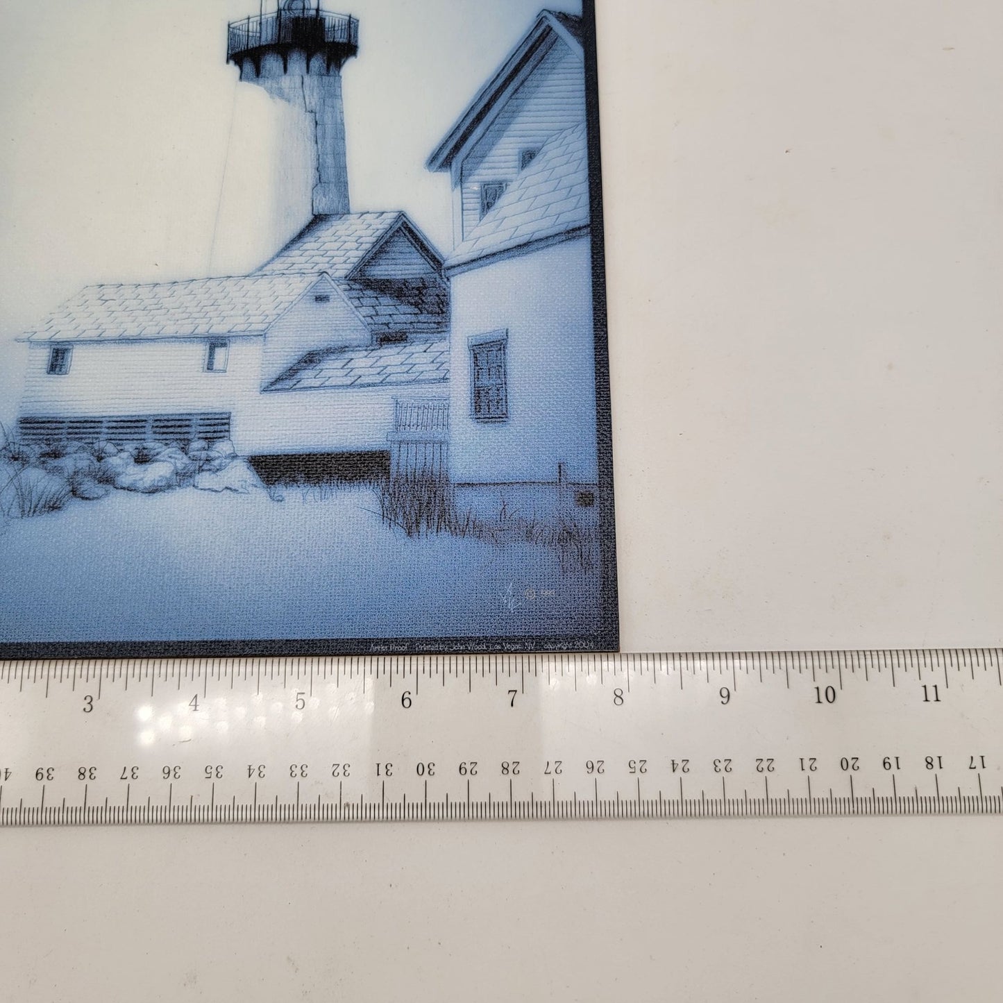 "Lighthouse" Artists Proof 8x10 Giclee Print On Canvas By John A. Wood With COA 2004