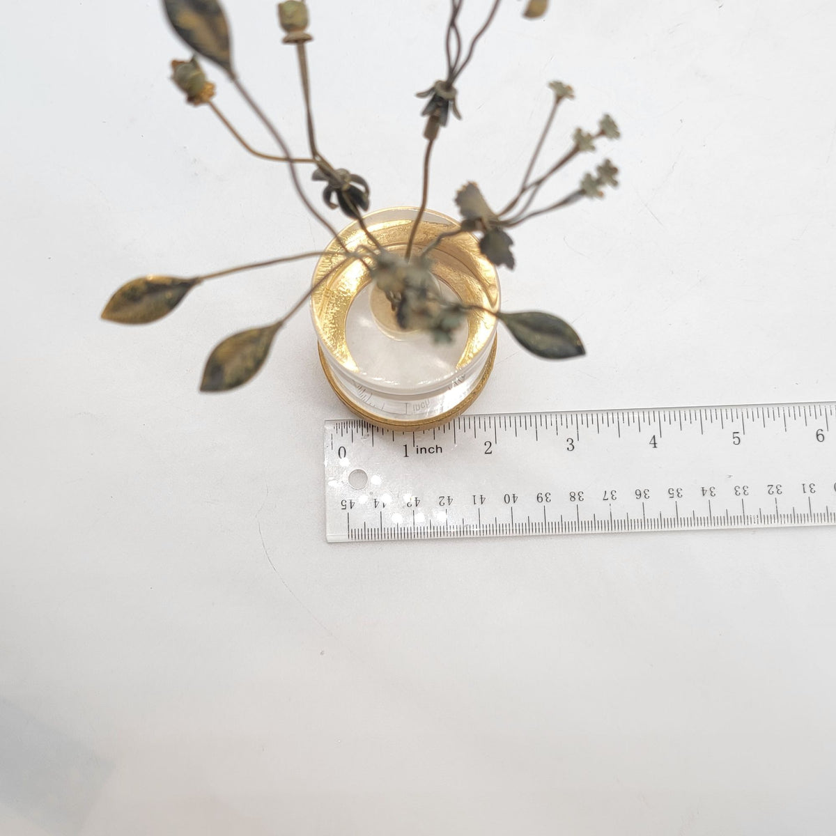 Mid-Century Jane Hutcheson Brass Lucite Floral Sculpture