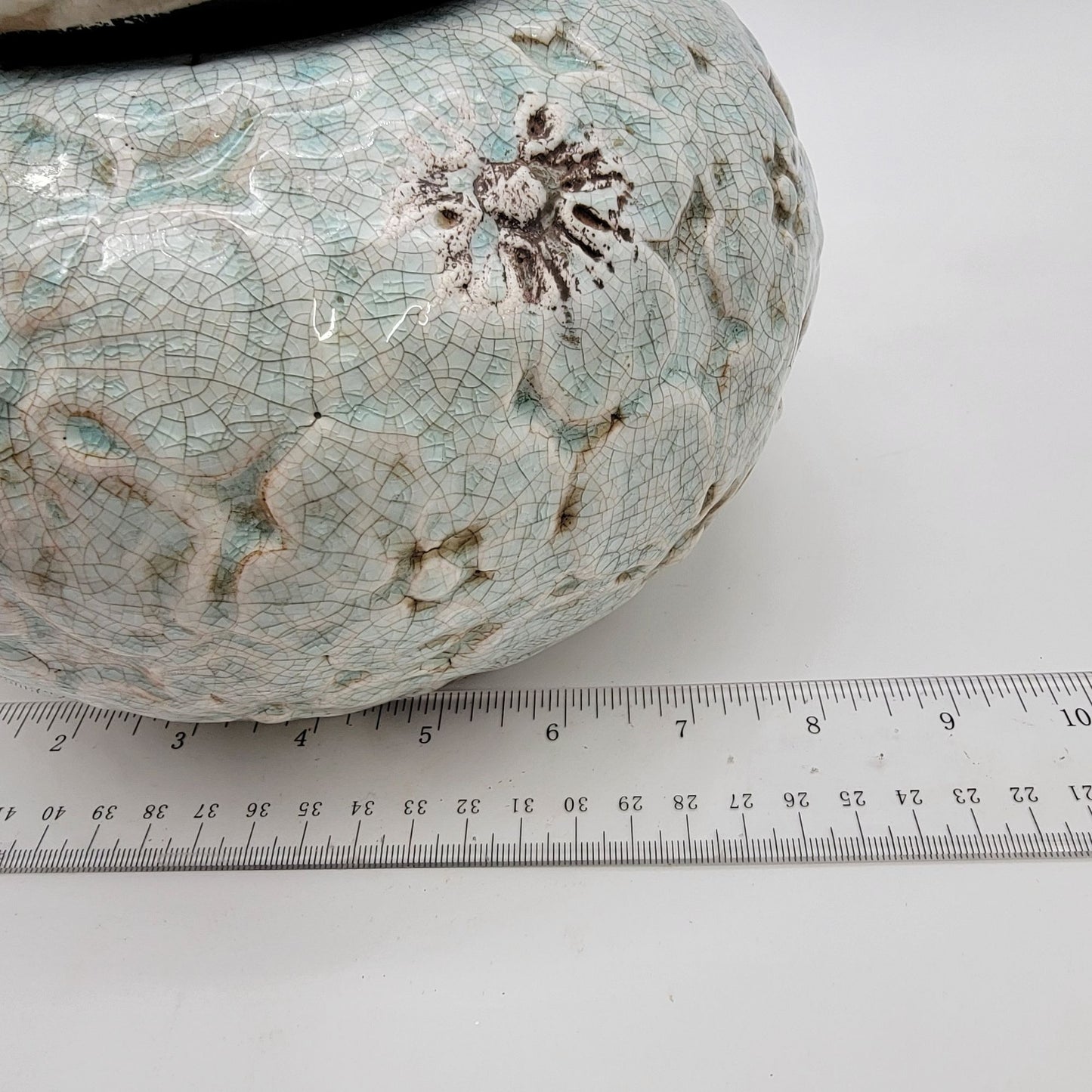 Earthenware Lidded Jar With Floral Design