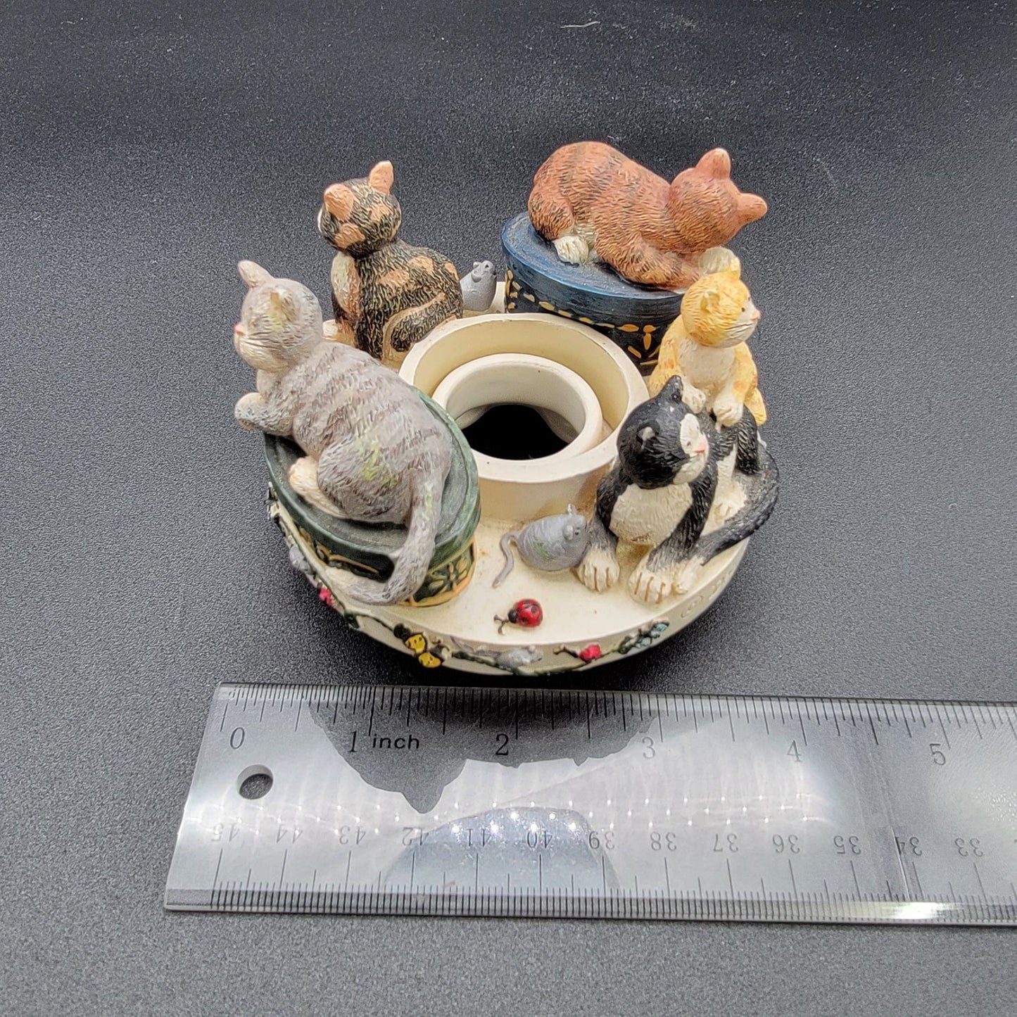 Vintage Deb Strain Candle Capper Cats Jar Topper