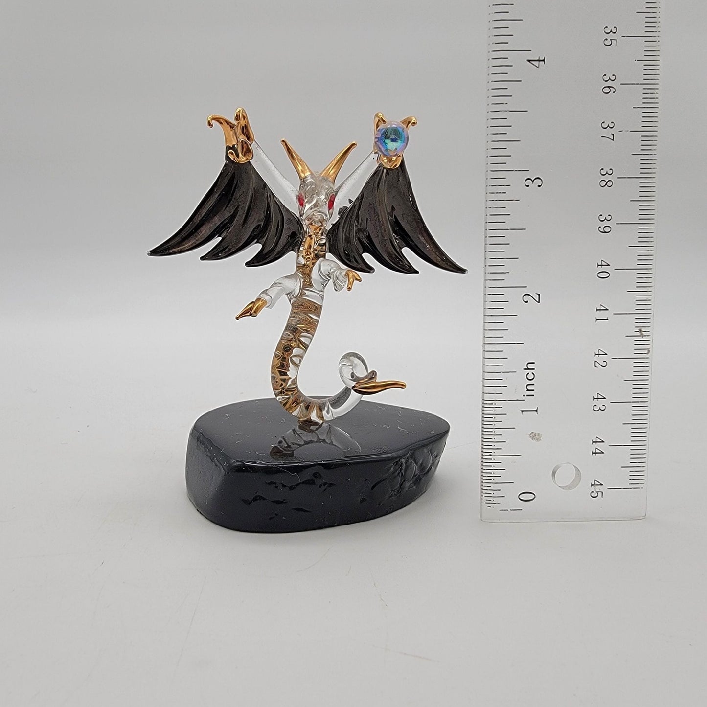 Glass Baron Black Dragon Blown Glass Figurine