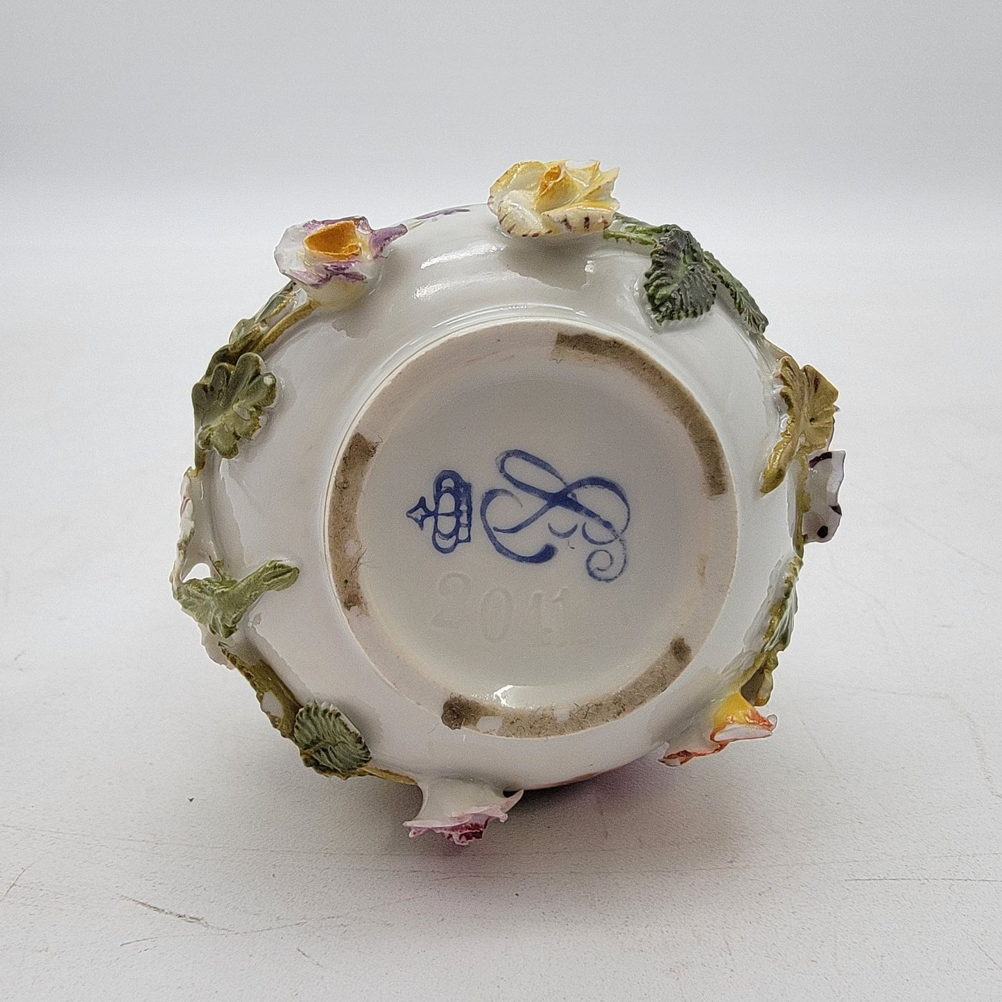 Set Of 2 Antique Meissen-Style Porcelain Covered Jar and Vase Carl Thieme Dresden mark
