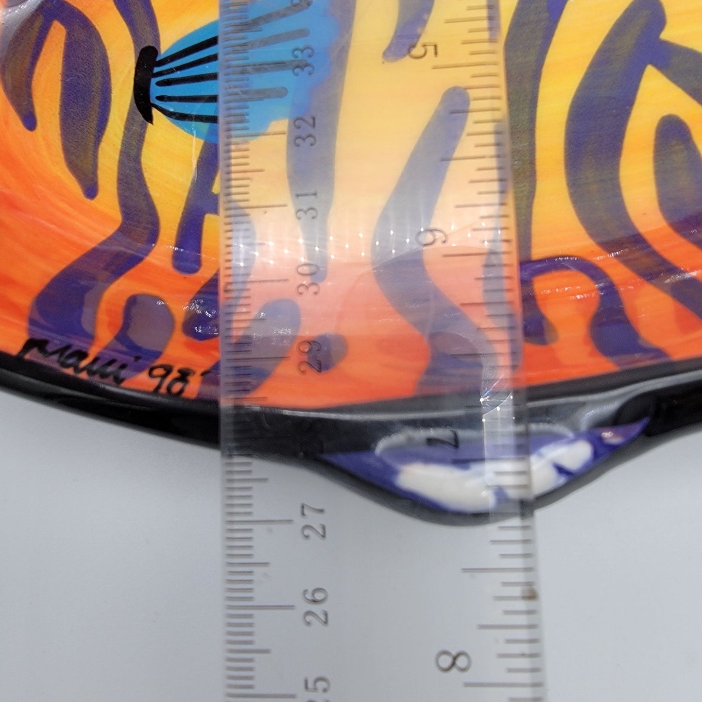 Vintage 1998 Ben Diller Parrot Fish Pottery Platter