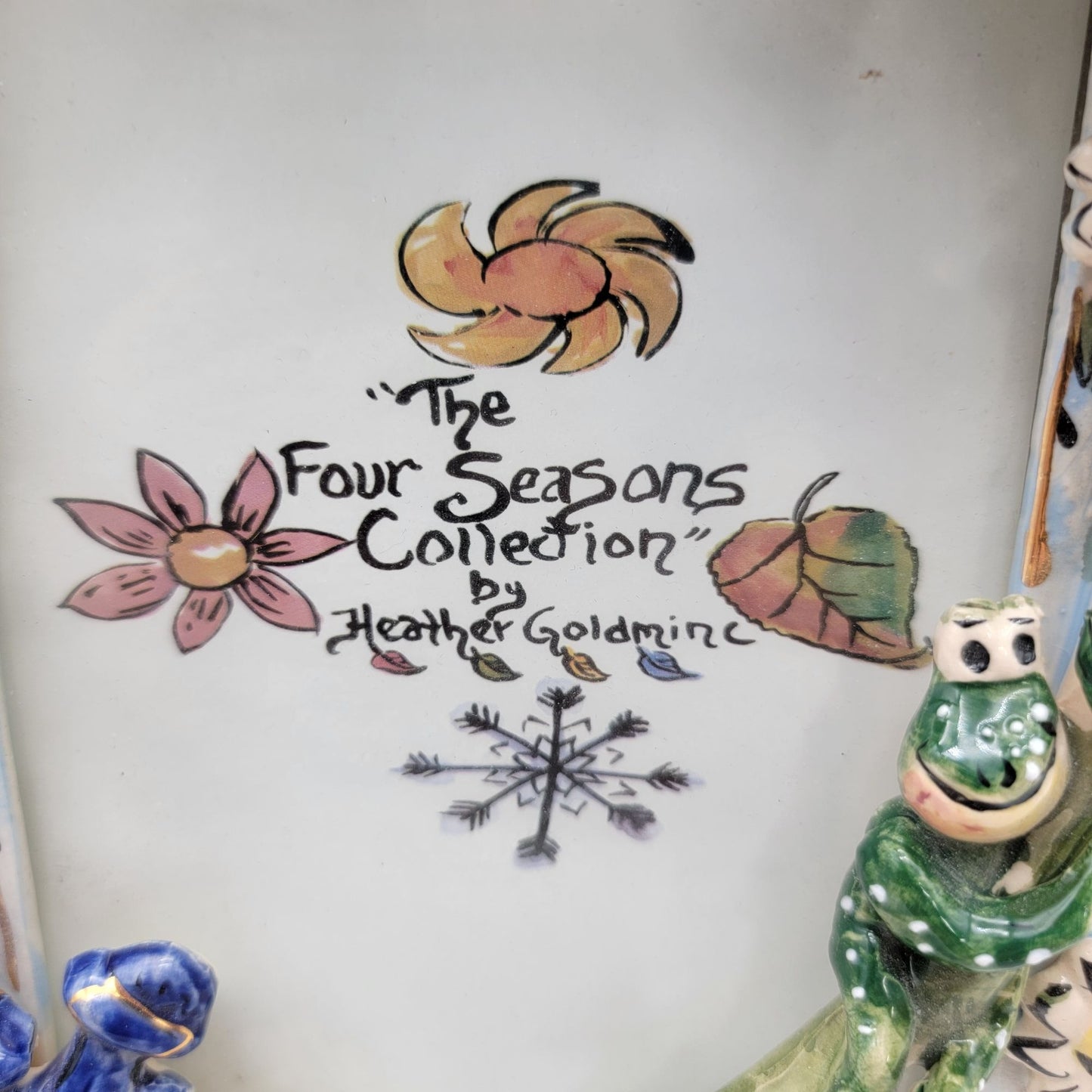 Heather Goldminc Blue Sky The Four Seasons Collection Picture Frame Spring Frog