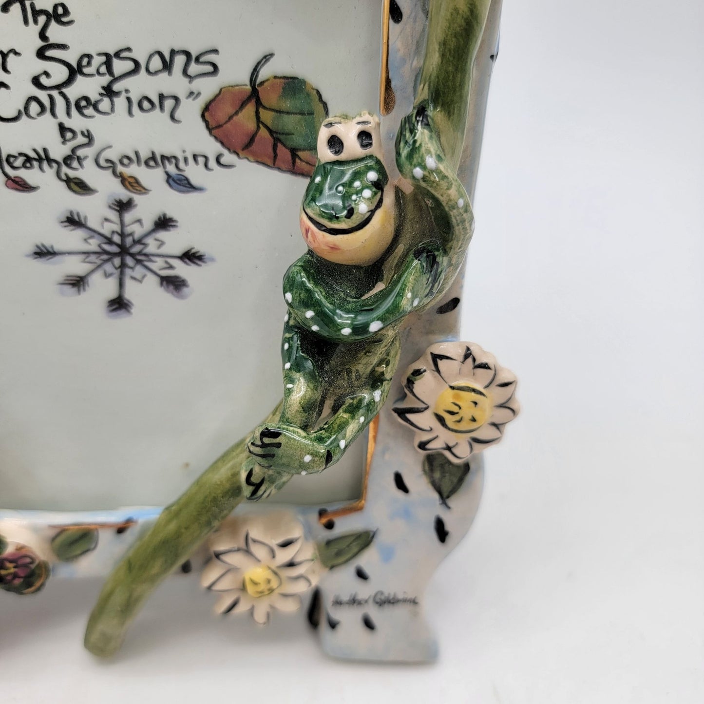Heather Goldminc Blue Sky The Four Seasons Collection Picture Frame Spring Frog